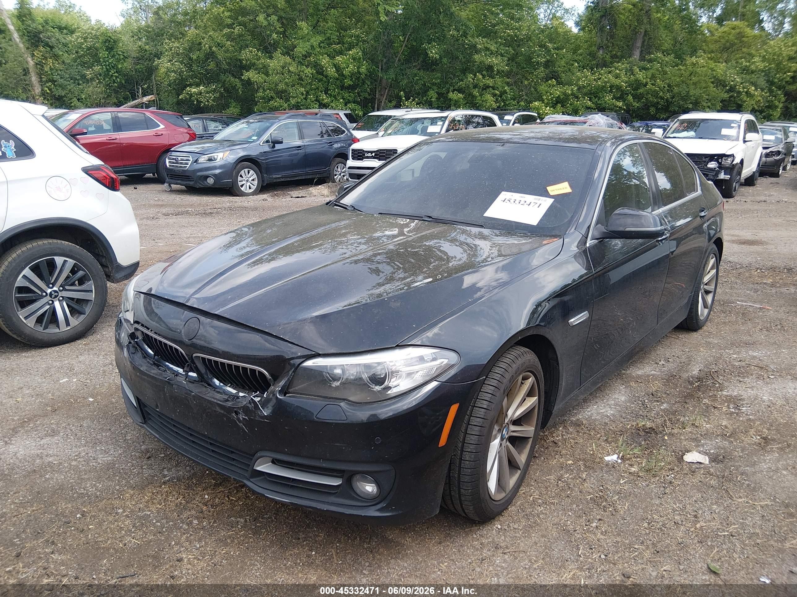 2015 Bmw 535i Xdrive Black vin: WBA5B3C56FD544719