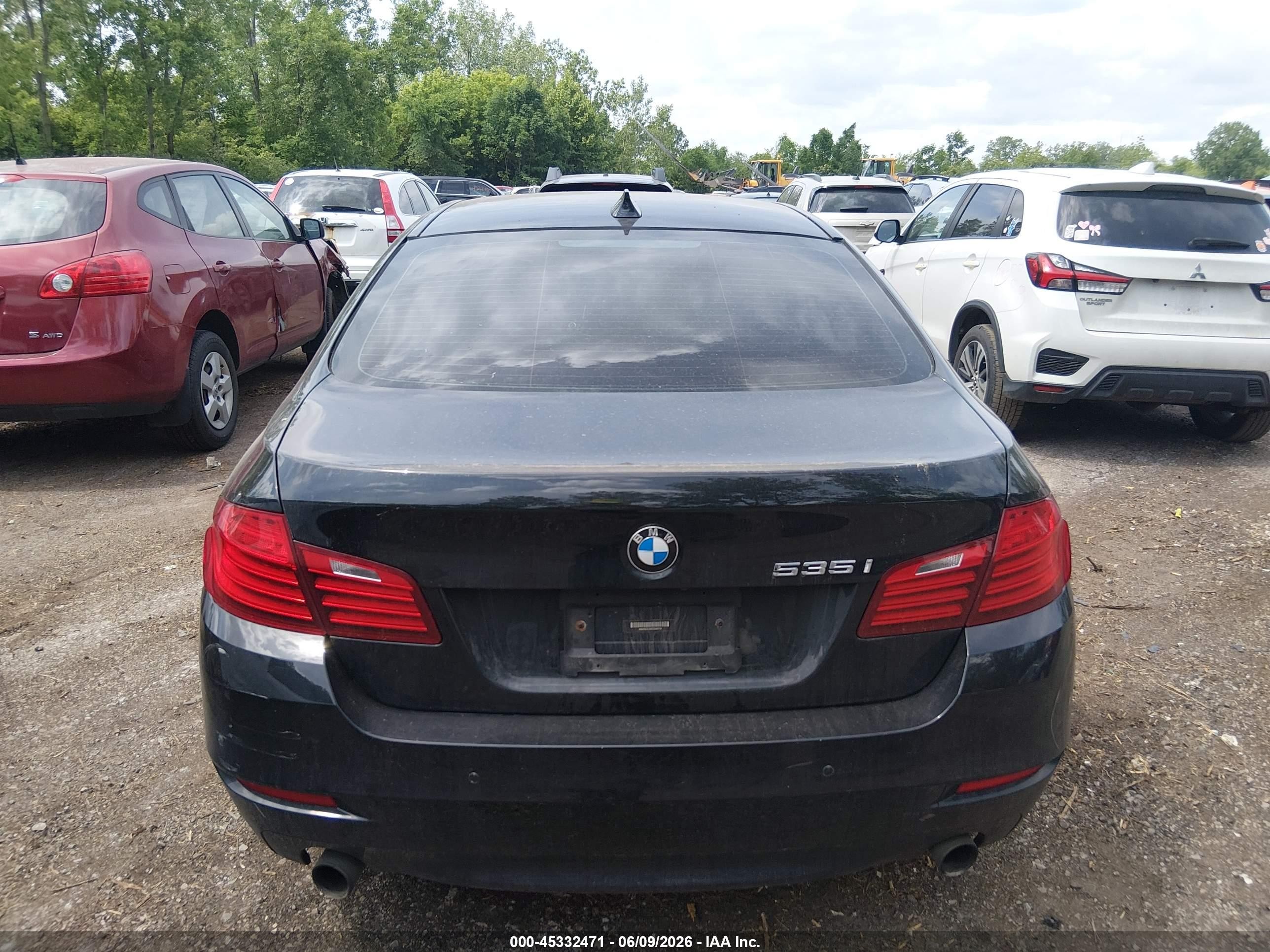 2015 Bmw 535i Xdrive Black vin: WBA5B3C56FD544719