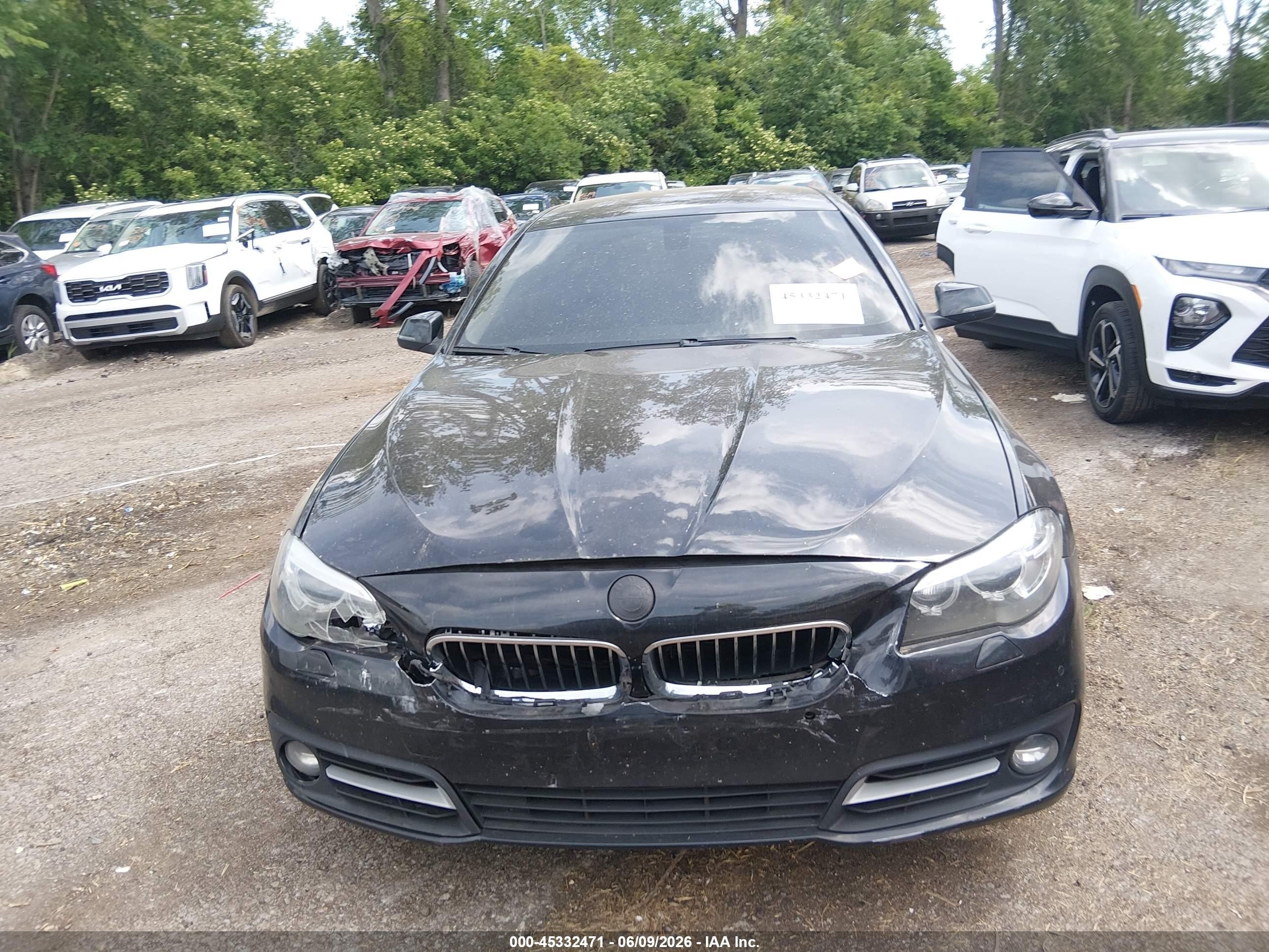 2015 Bmw 535i Xdrive Black vin: WBA5B3C56FD544719