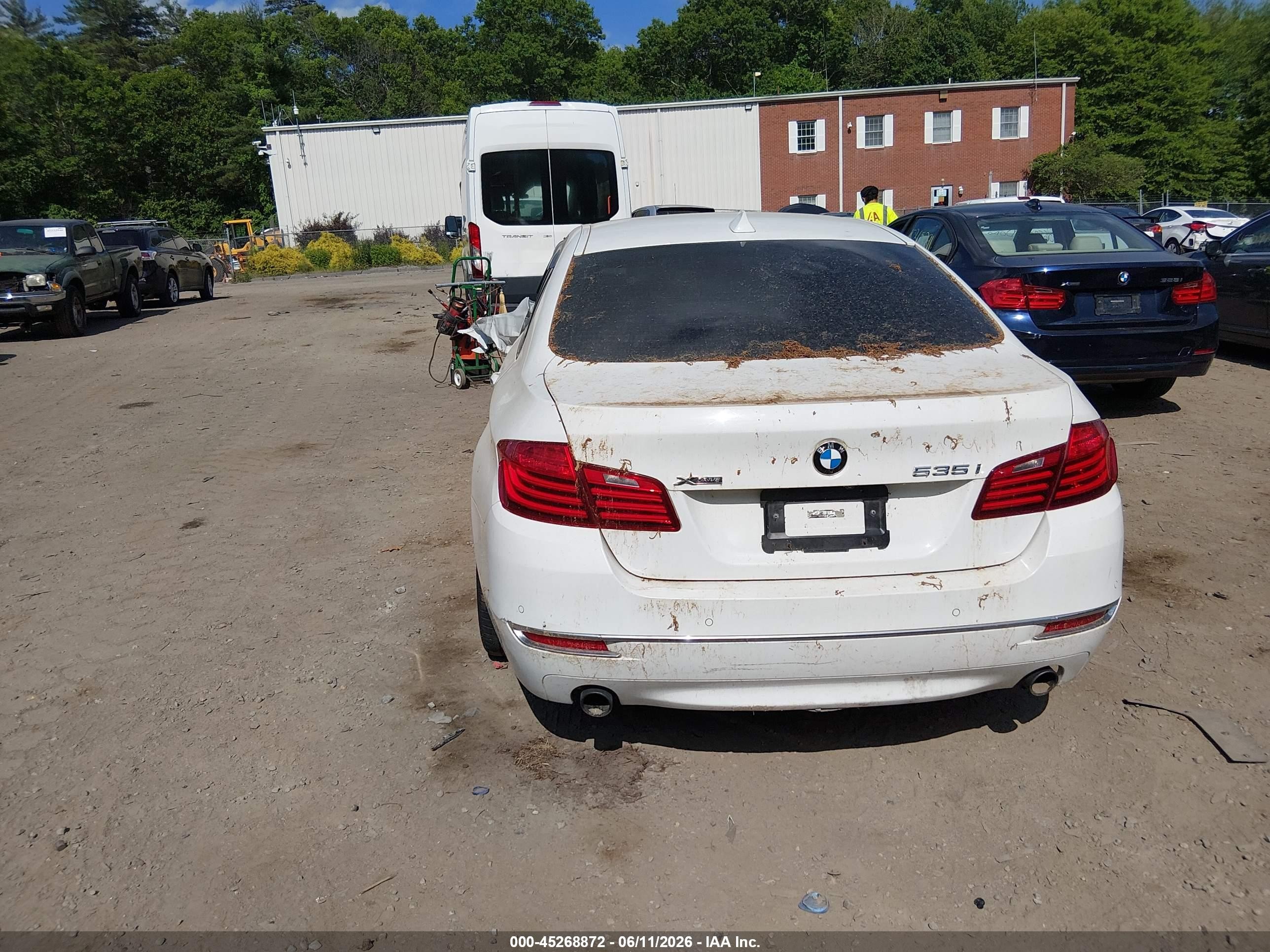 2014 Bmw 535i Xdrive White vin: WBA5B3C57ED534280