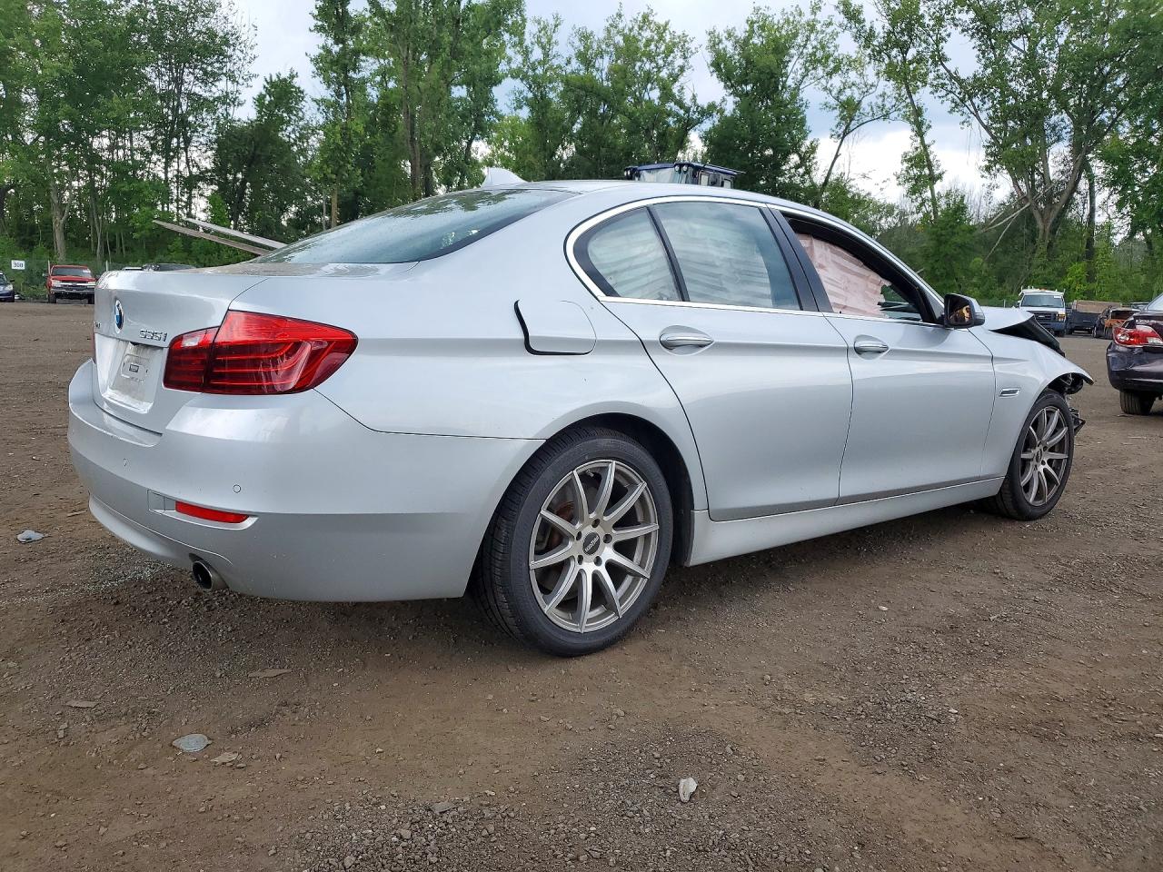 2014 Bmw 535 Xi Silver vin: WBA5B3C57ED539642
