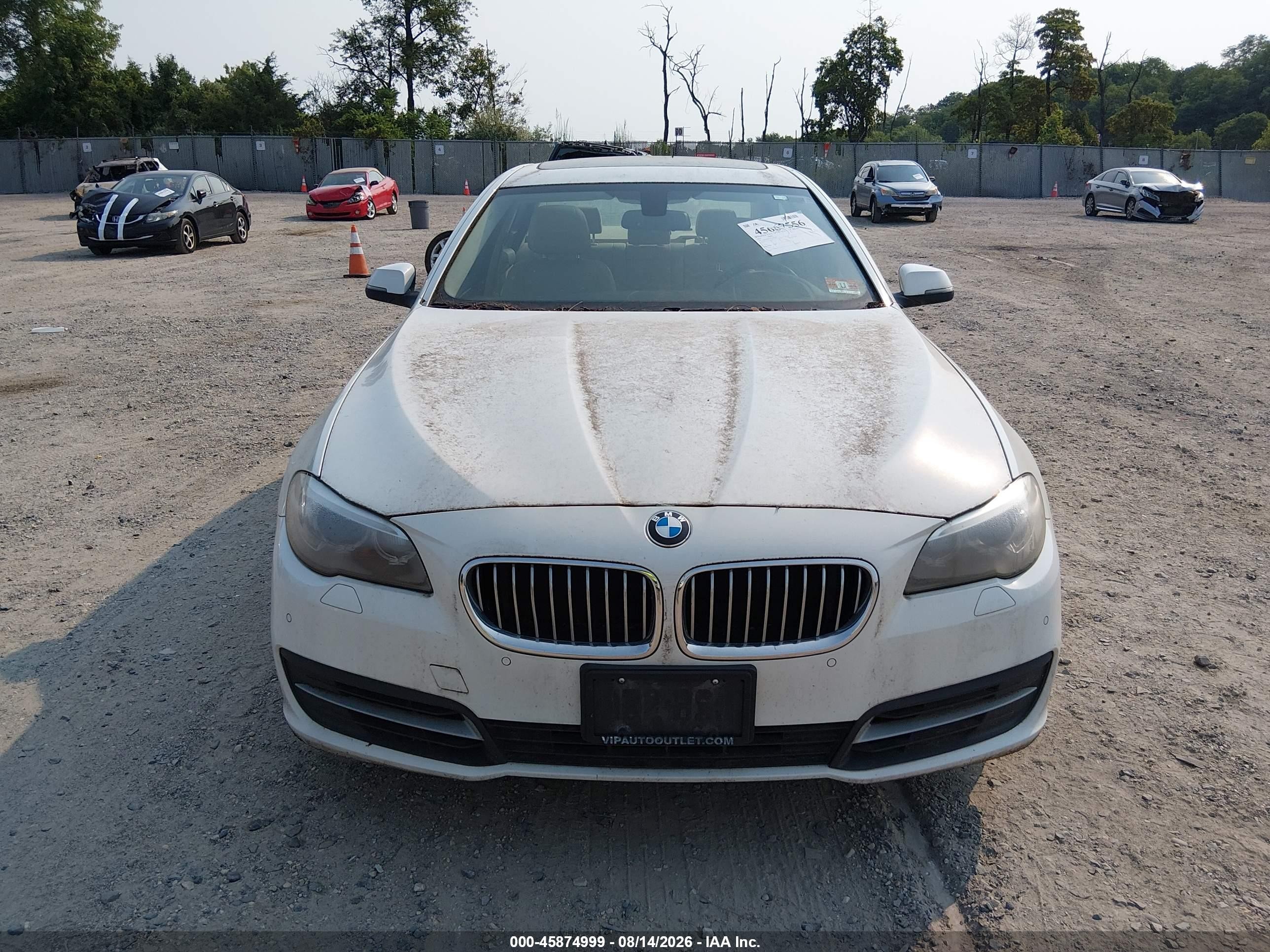 2014 Bmw 535i Xdrive White vin: WBA5B3C58ED533087