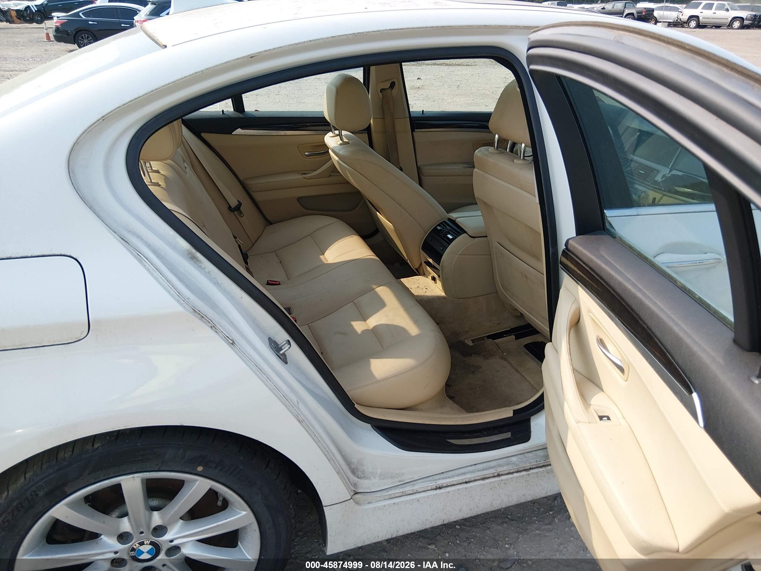 2014 Bmw 535i Xdrive White vin: WBA5B3C58ED533087