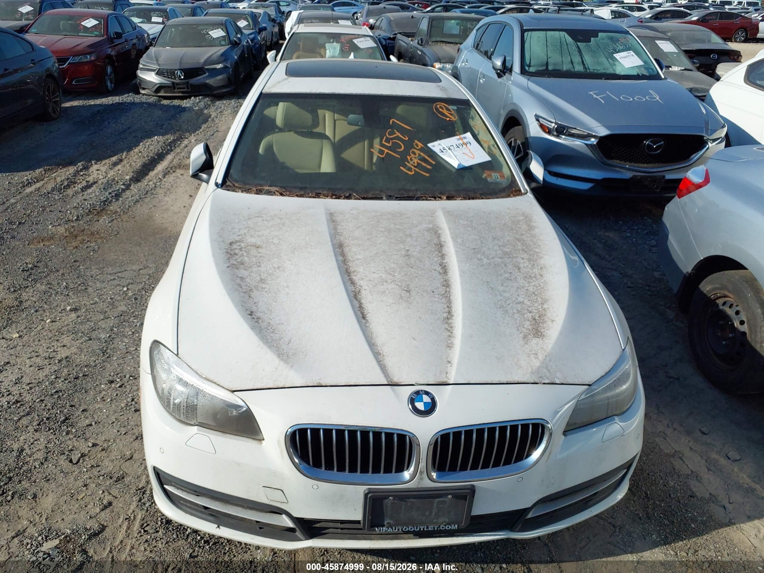 2014 Bmw 535i Xdrive White vin: WBA5B3C58ED533087