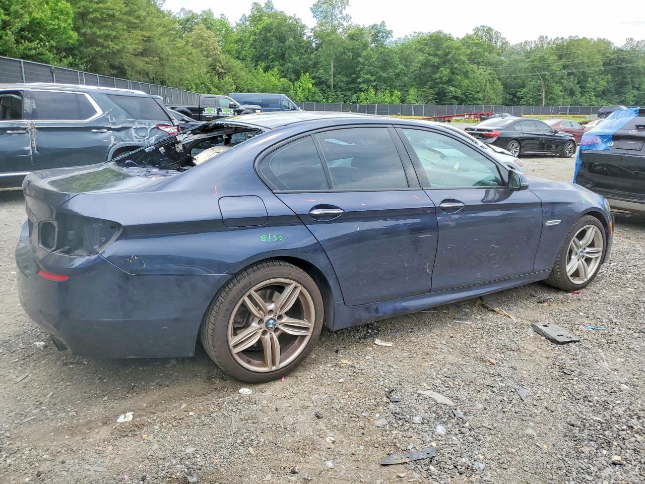 2014 Bmw 535 Xi Blue vin: WBA5B3C58ED535714