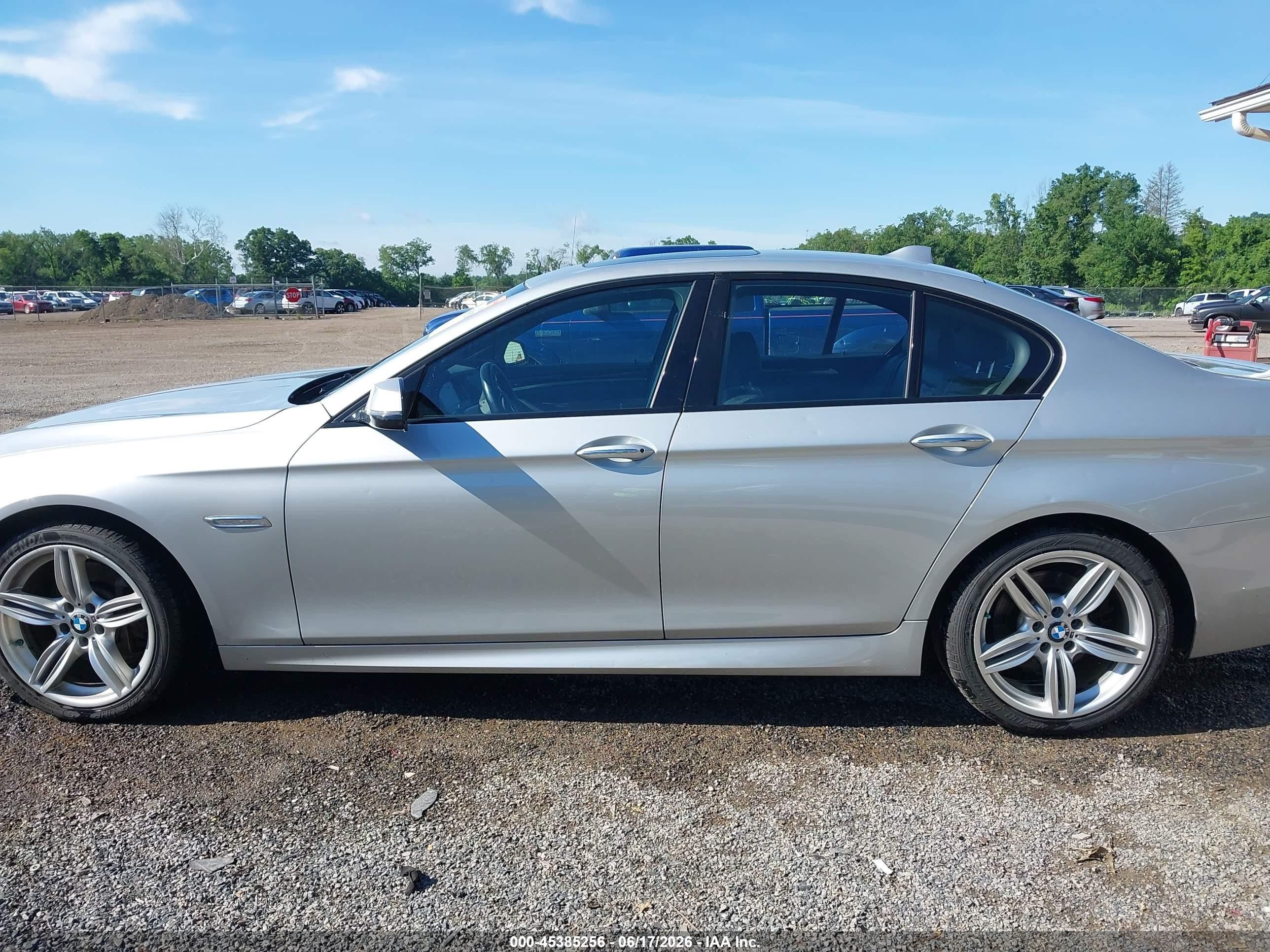 2014 Bmw 535i Xdrive Silver vin: WBA5B3C58ED537883