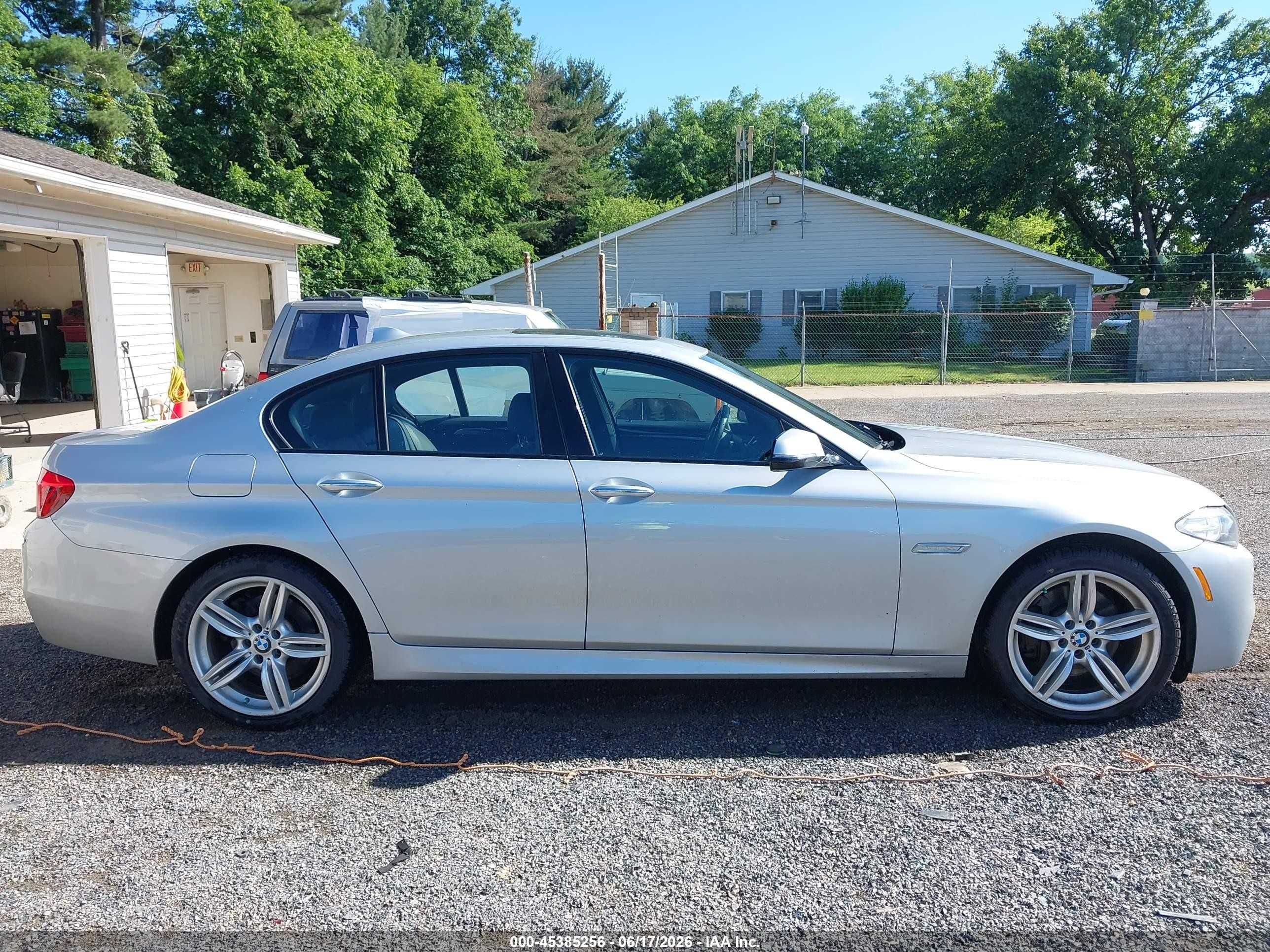 2014 Bmw 535i Xdrive Silver vin: WBA5B3C58ED537883