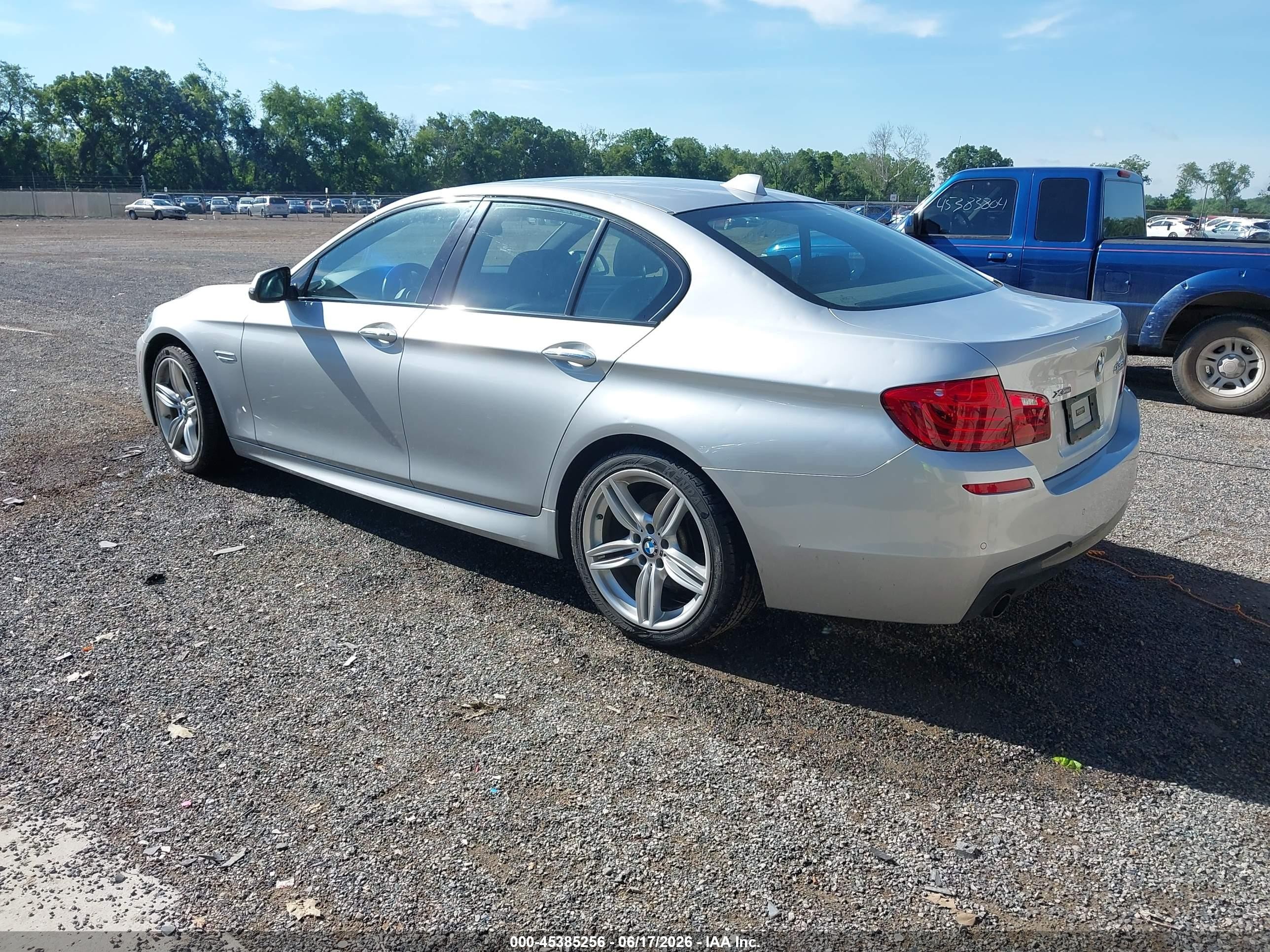 2014 Bmw 535i Xdrive Silver vin: WBA5B3C58ED537883