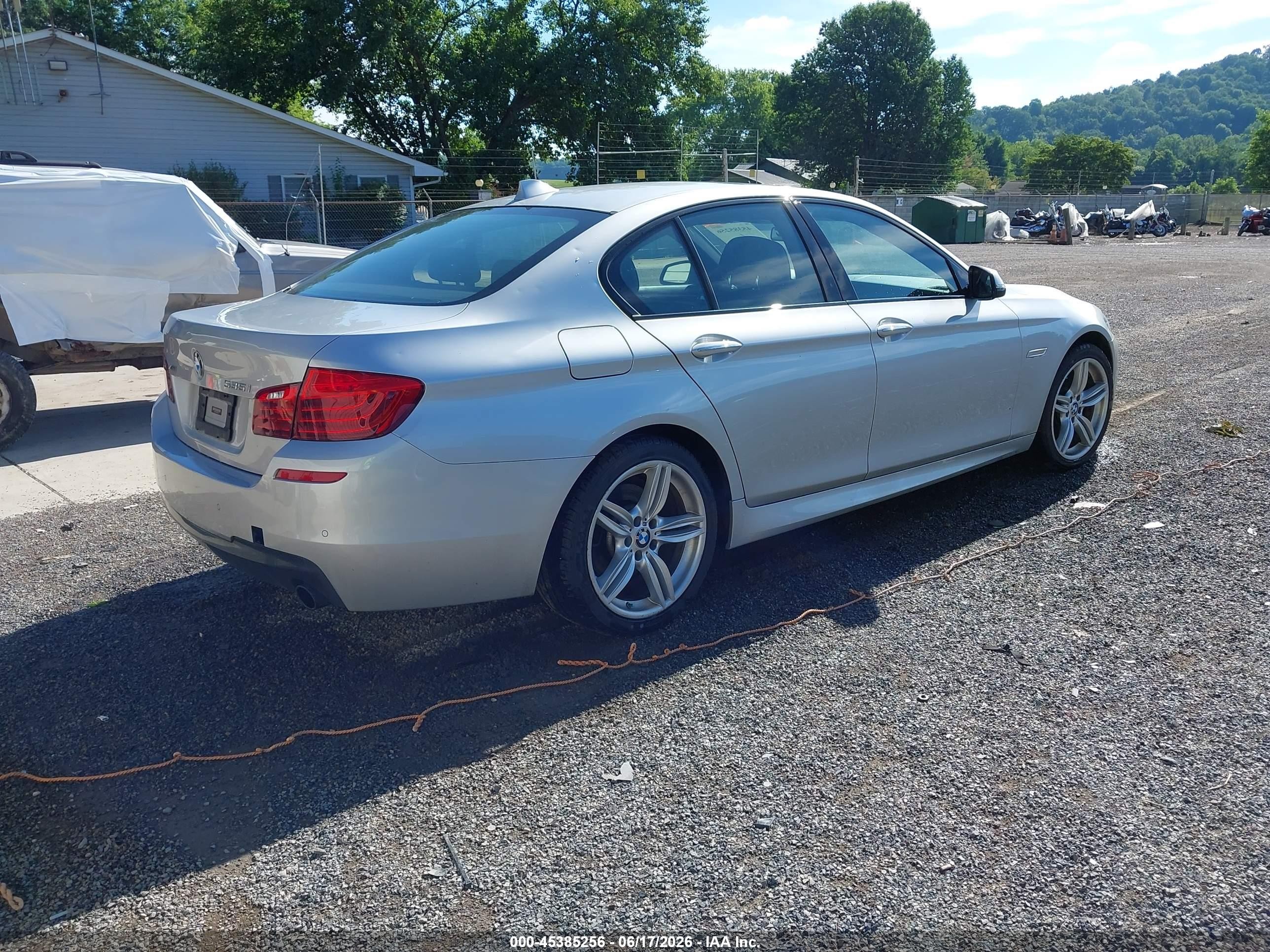 2014 Bmw 535i Xdrive Silver vin: WBA5B3C58ED537883