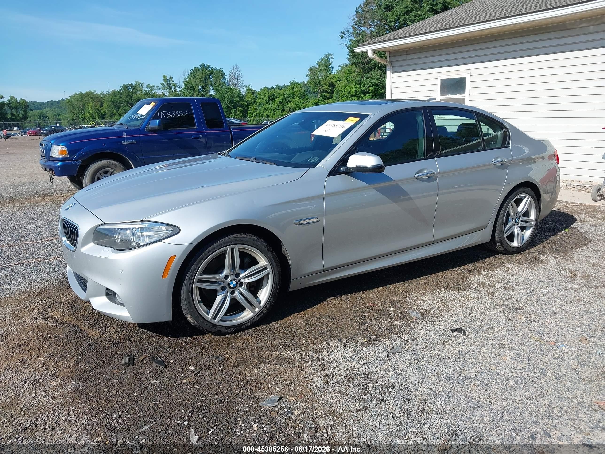 2014 Bmw 535i Xdrive Silver vin: WBA5B3C58ED537883