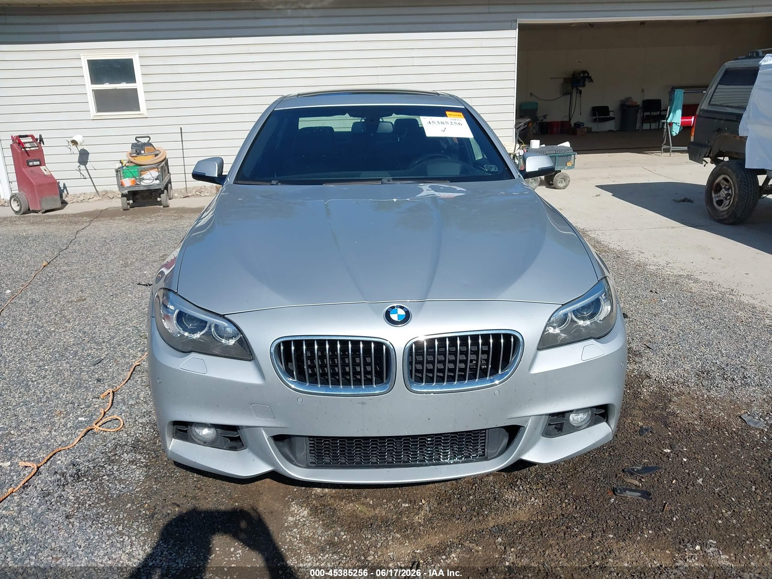 2014 Bmw 535i Xdrive Silver vin: WBA5B3C58ED537883