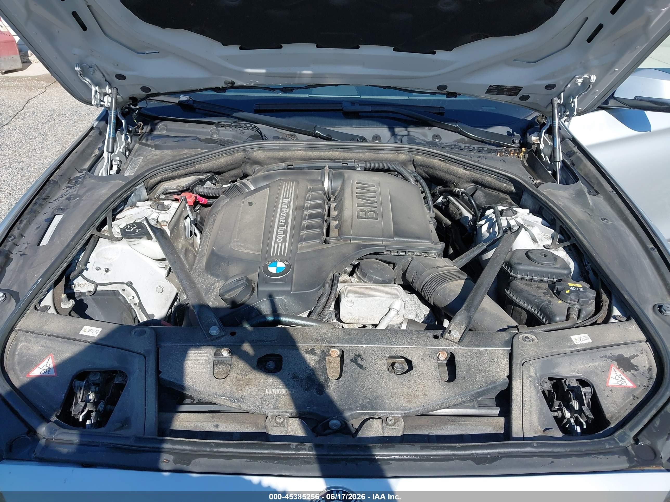2014 Bmw 535i Xdrive Silver vin: WBA5B3C58ED537883