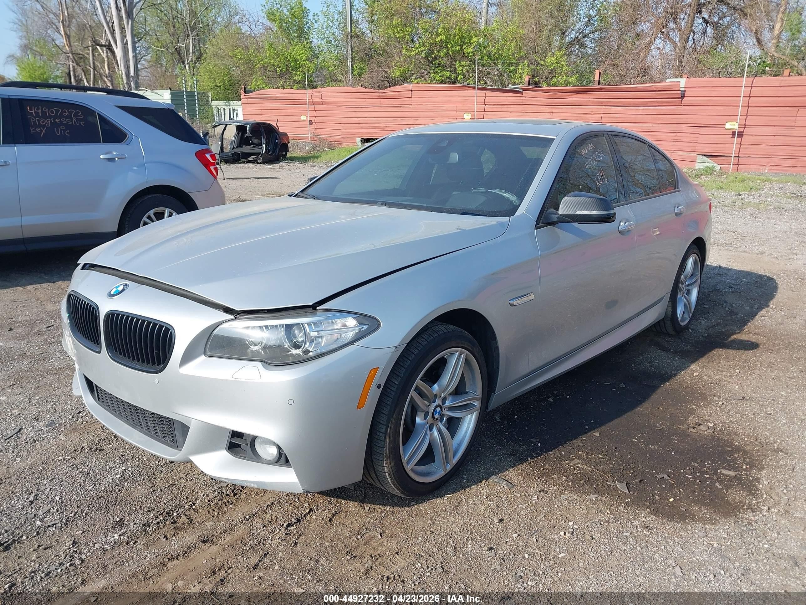 2015 Bmw 535i Xdrive Silver vin: WBA5B3C58FD545287