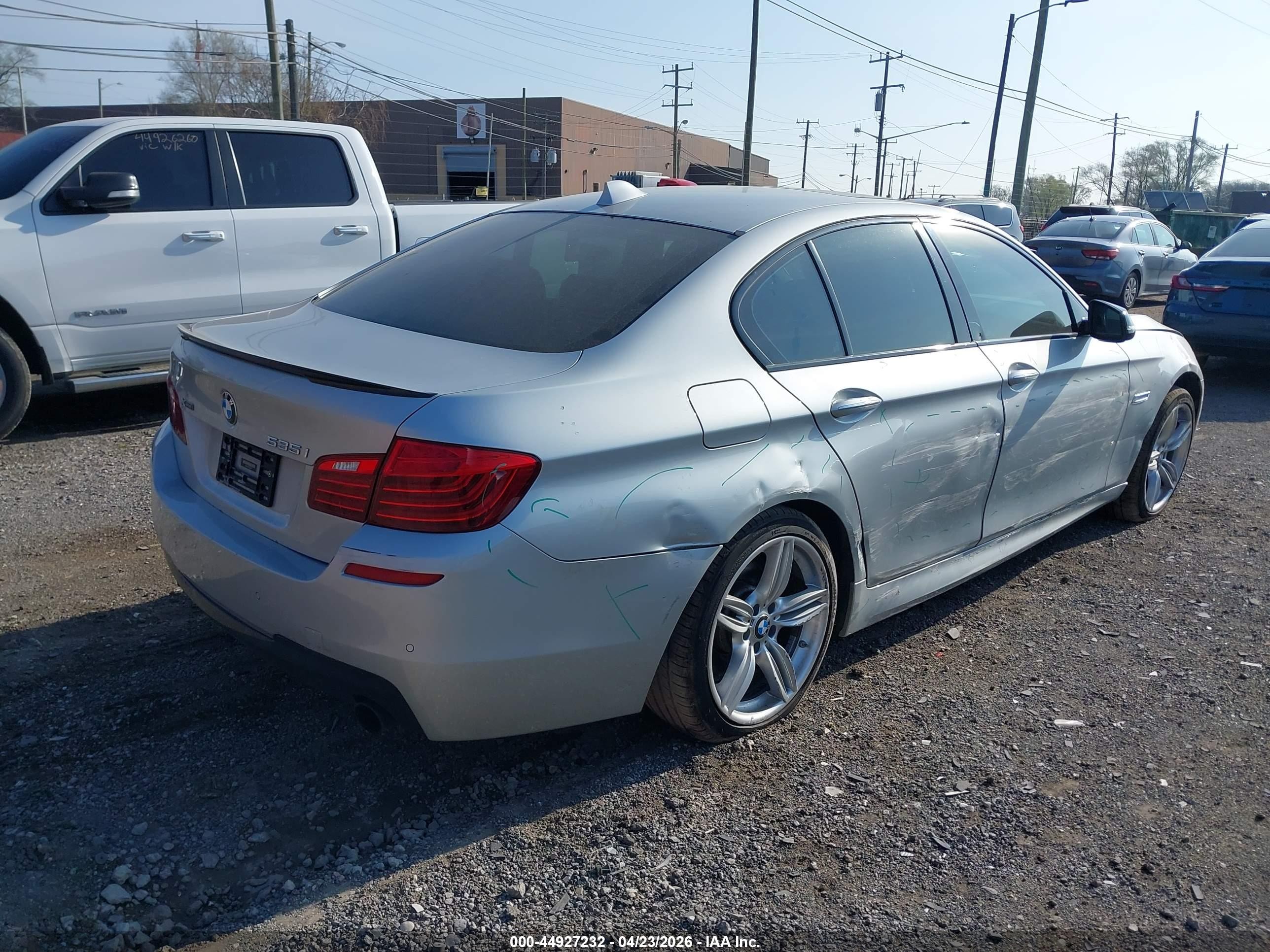 2015 Bmw 535i Xdrive Silver vin: WBA5B3C58FD545287