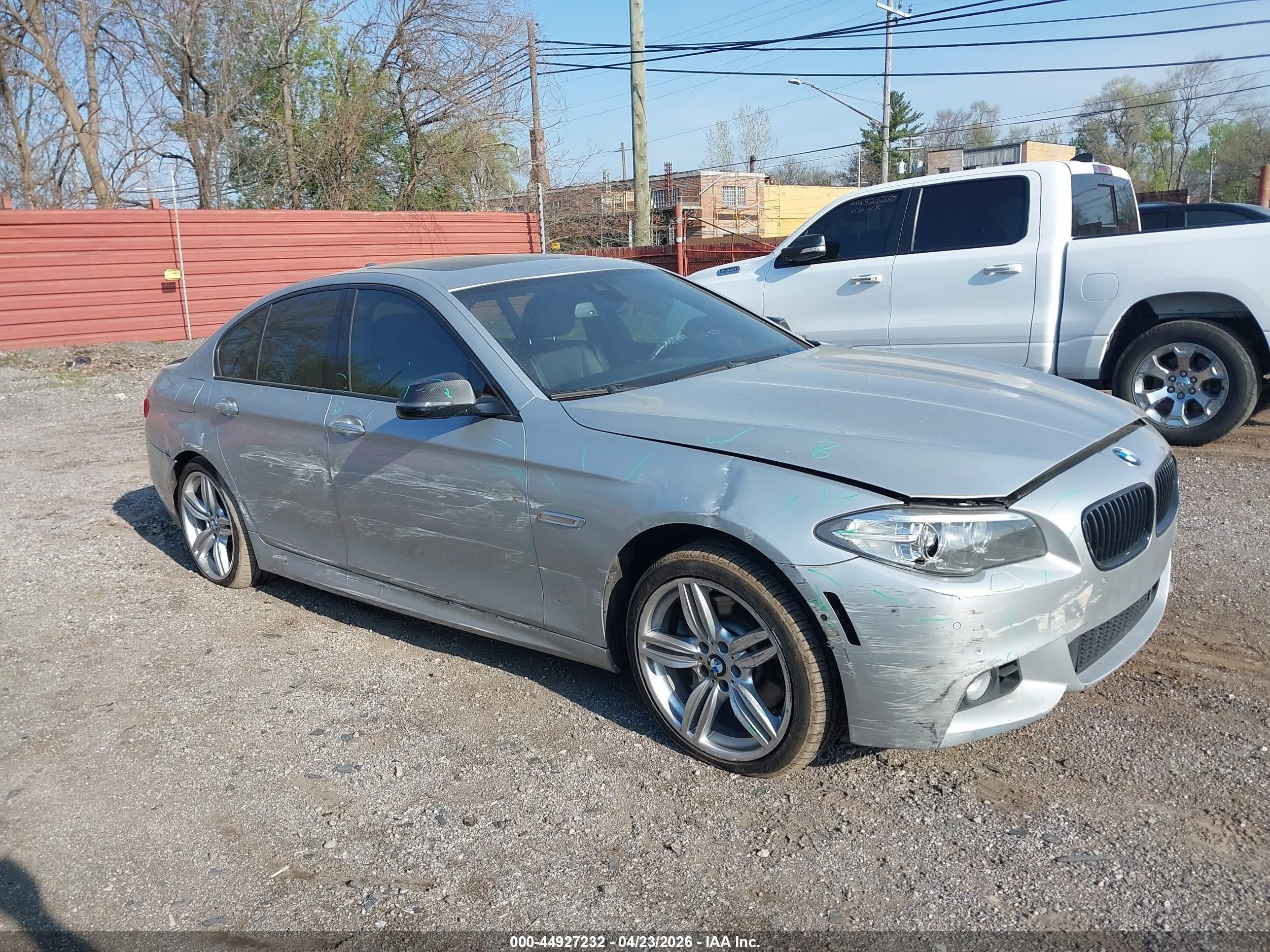 2015 Bmw 535i Xdrive Silver vin: WBA5B3C58FD545287