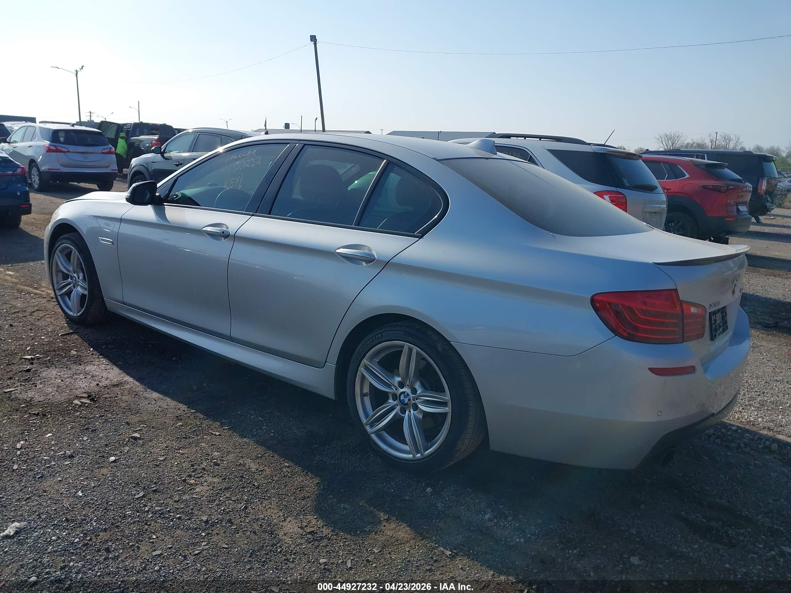2015 Bmw 535i Xdrive Silver vin: WBA5B3C58FD545287