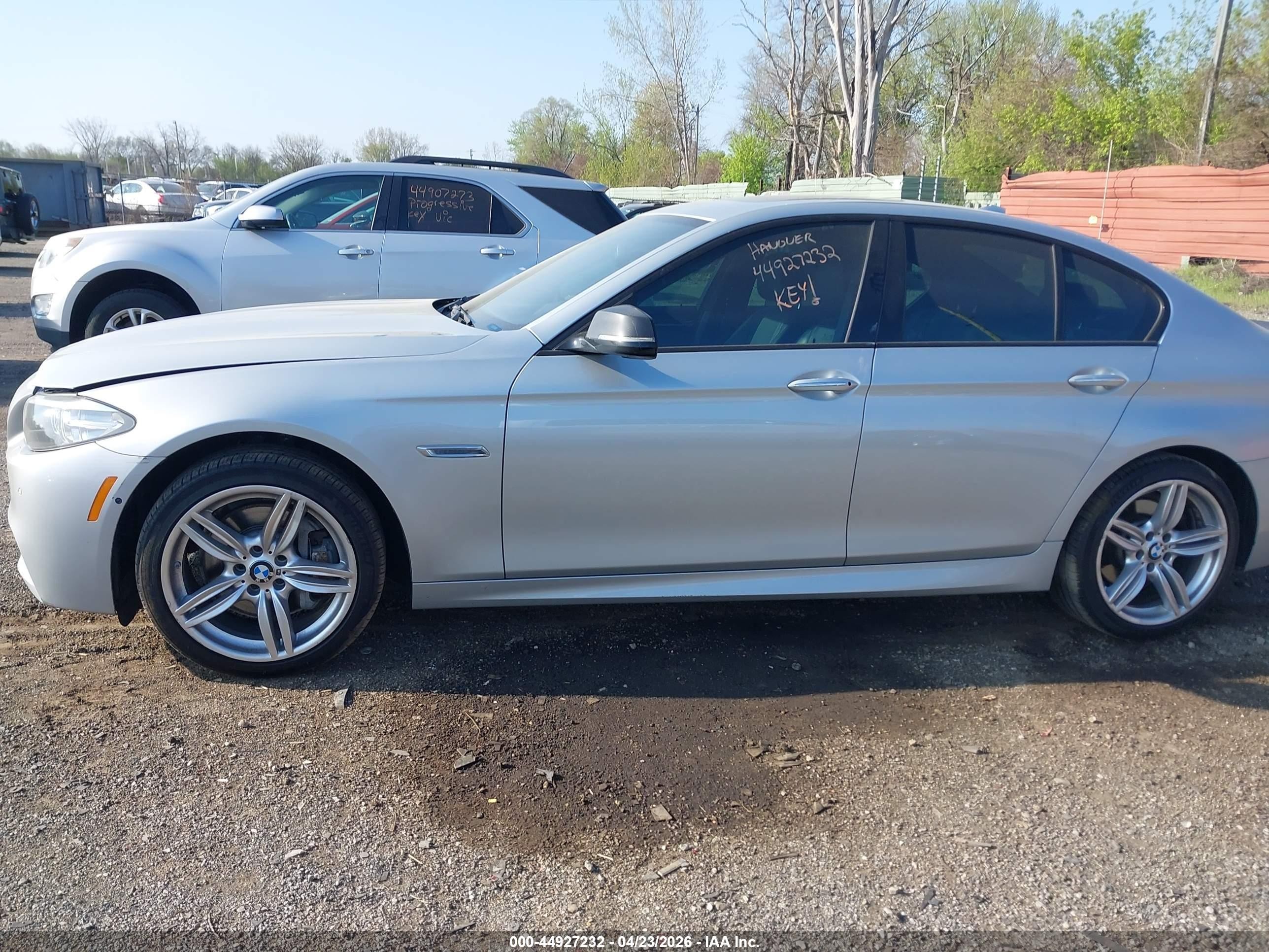 2015 Bmw 535i Xdrive Silver vin: WBA5B3C58FD545287