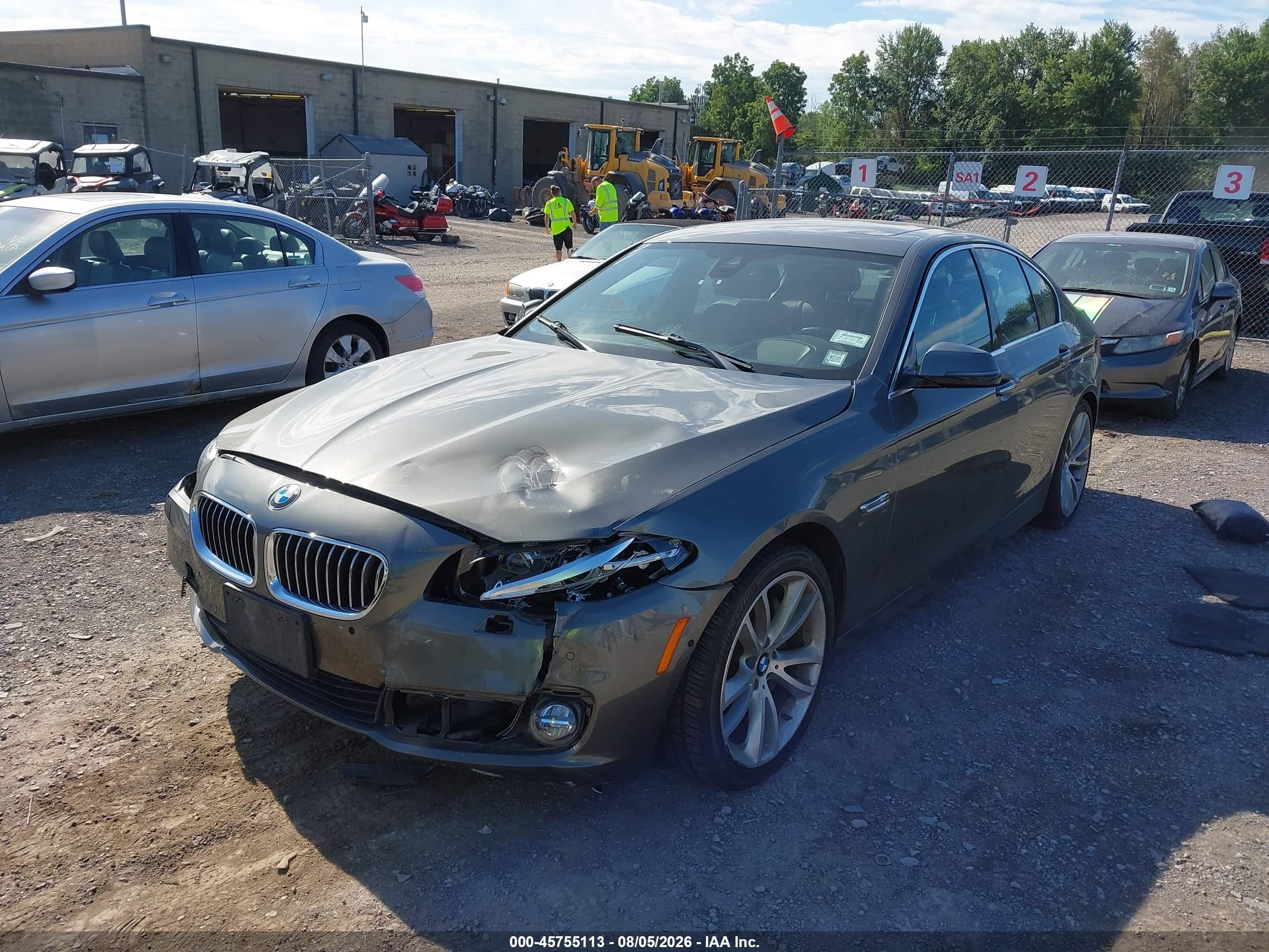 2014 Bmw 535i Xdrive Gray vin: WBA5B3C59ED539304