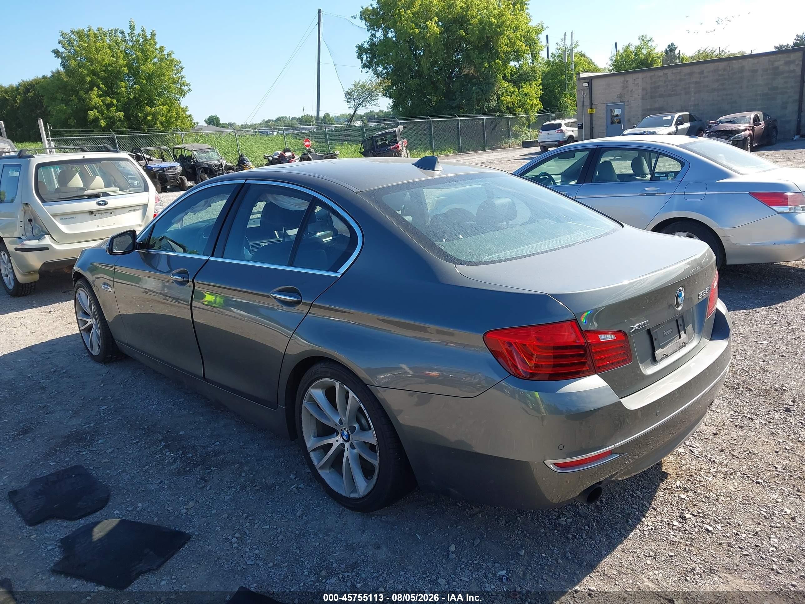 2014 Bmw 535i Xdrive Gray vin: WBA5B3C59ED539304