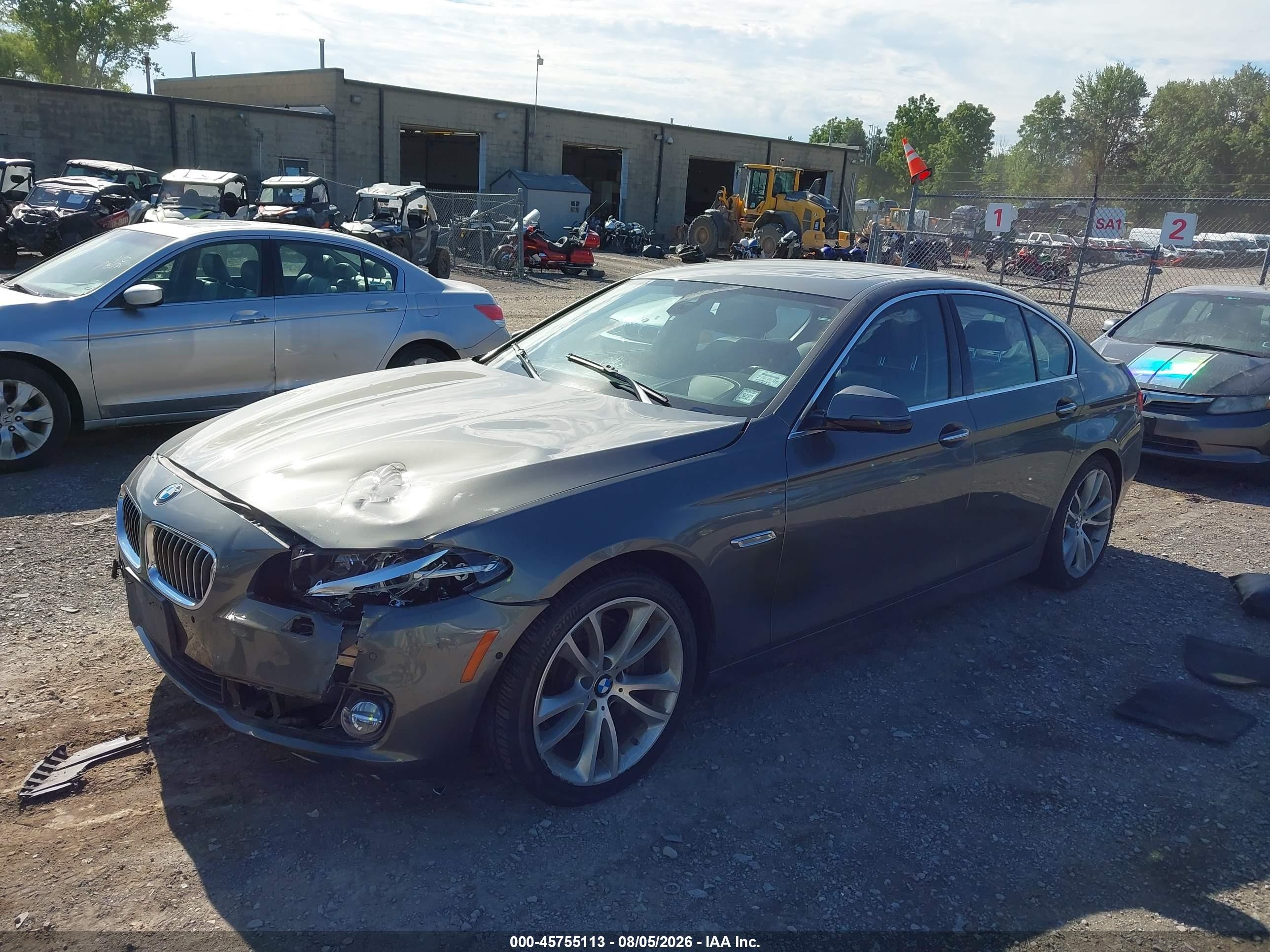 2014 Bmw 535i Xdrive Gray vin: WBA5B3C59ED539304