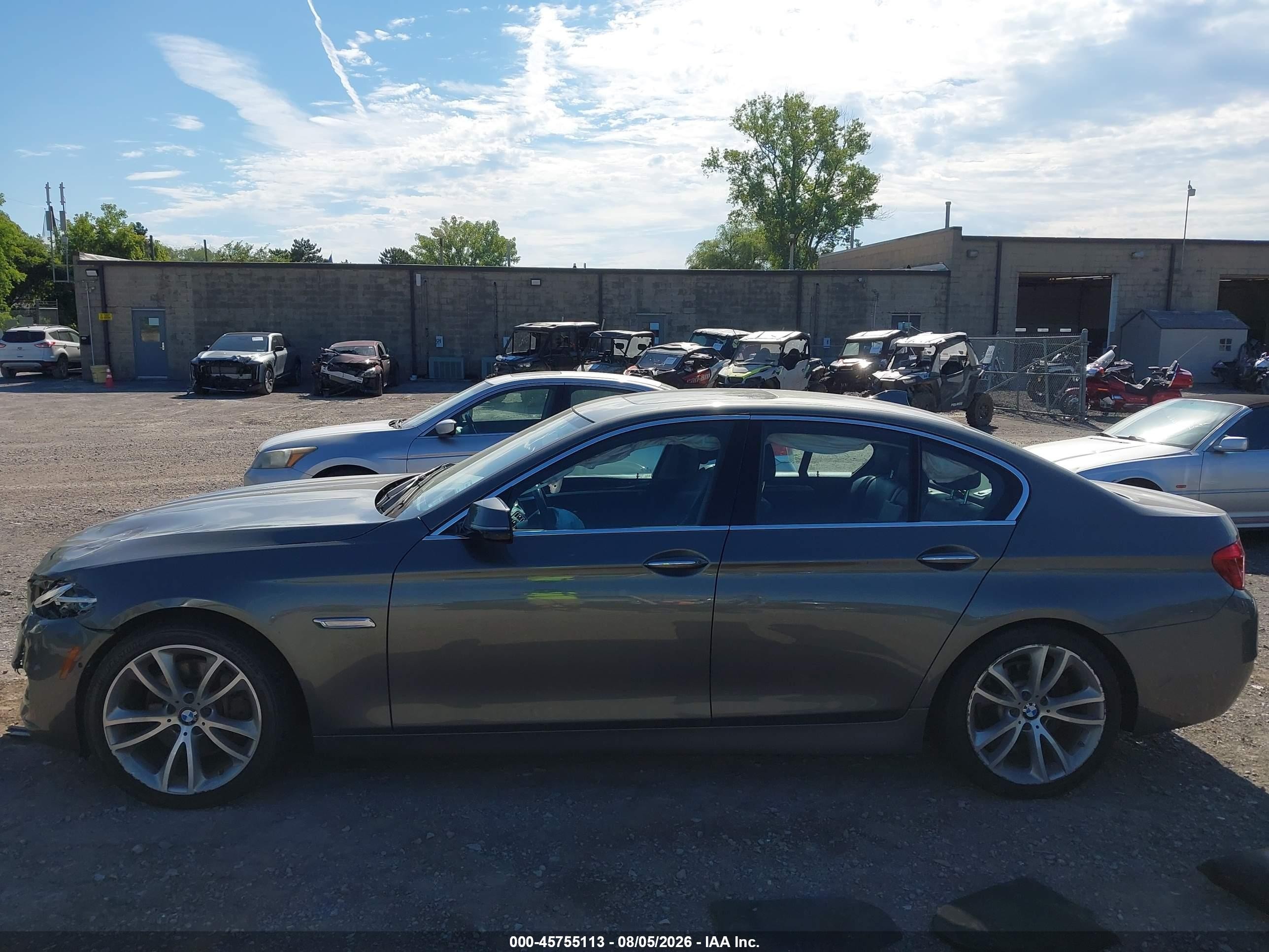 2014 Bmw 535i Xdrive Gray vin: WBA5B3C59ED539304