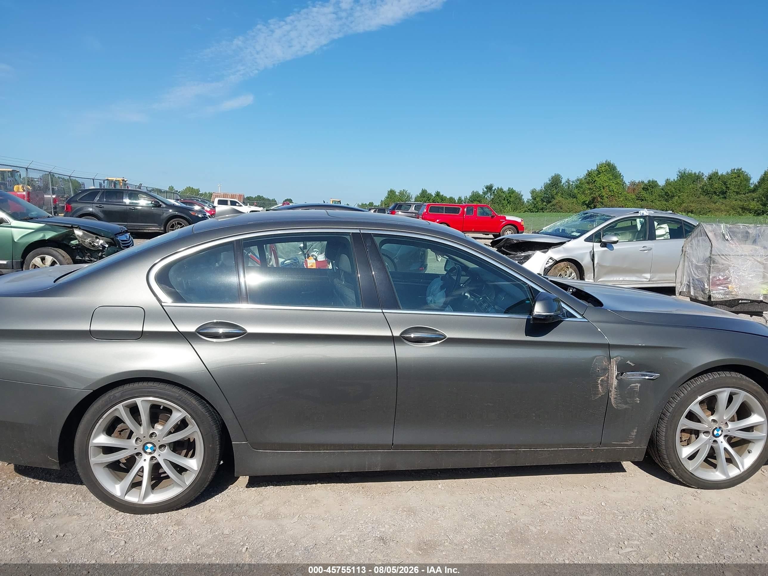 2014 Bmw 535i Xdrive Gray vin: WBA5B3C59ED539304
