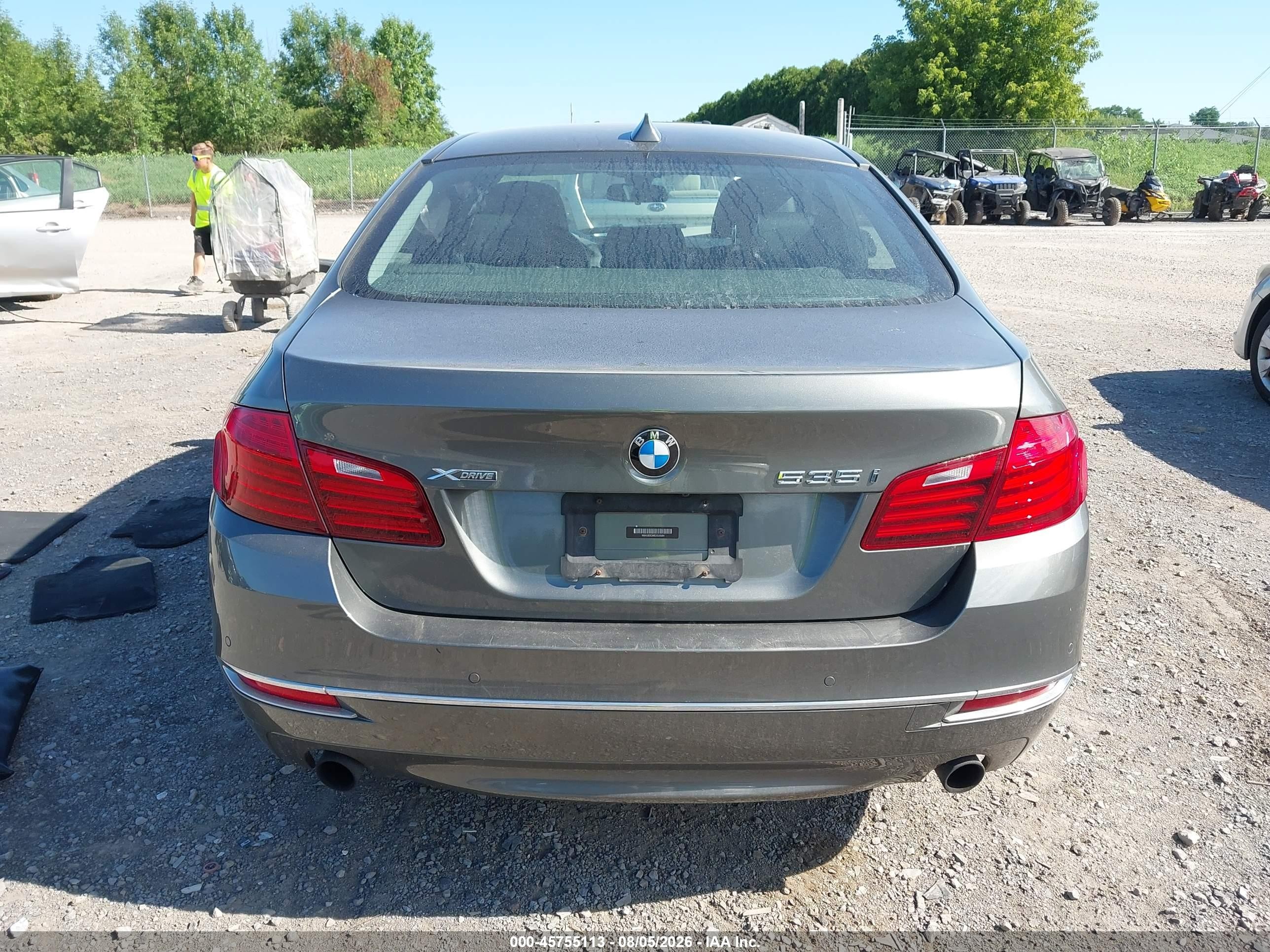 2014 Bmw 535i Xdrive Gray vin: WBA5B3C59ED539304