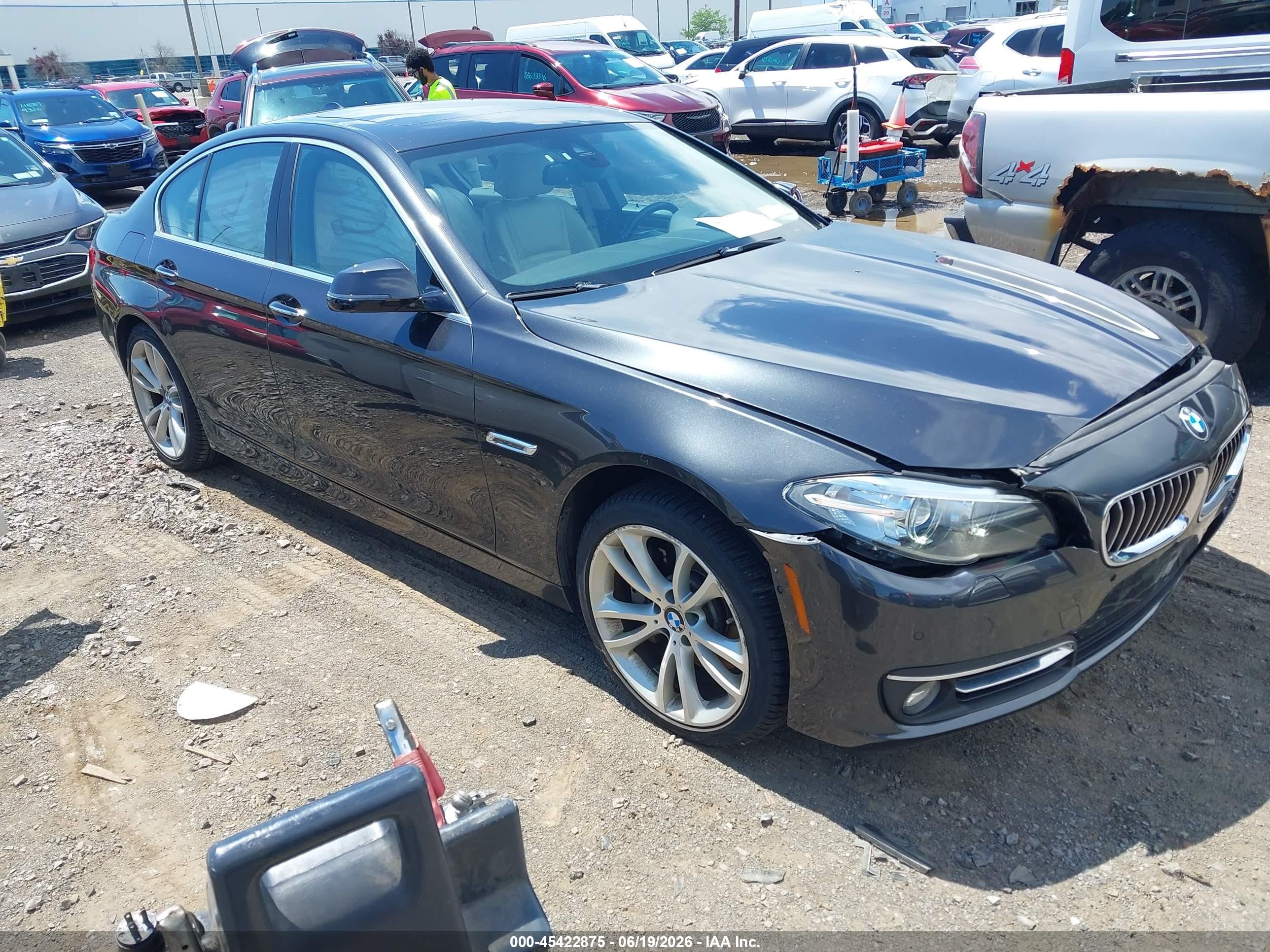 2015 Bmw 535i Xdrive Gray vin: WBA5B3C59FD544374