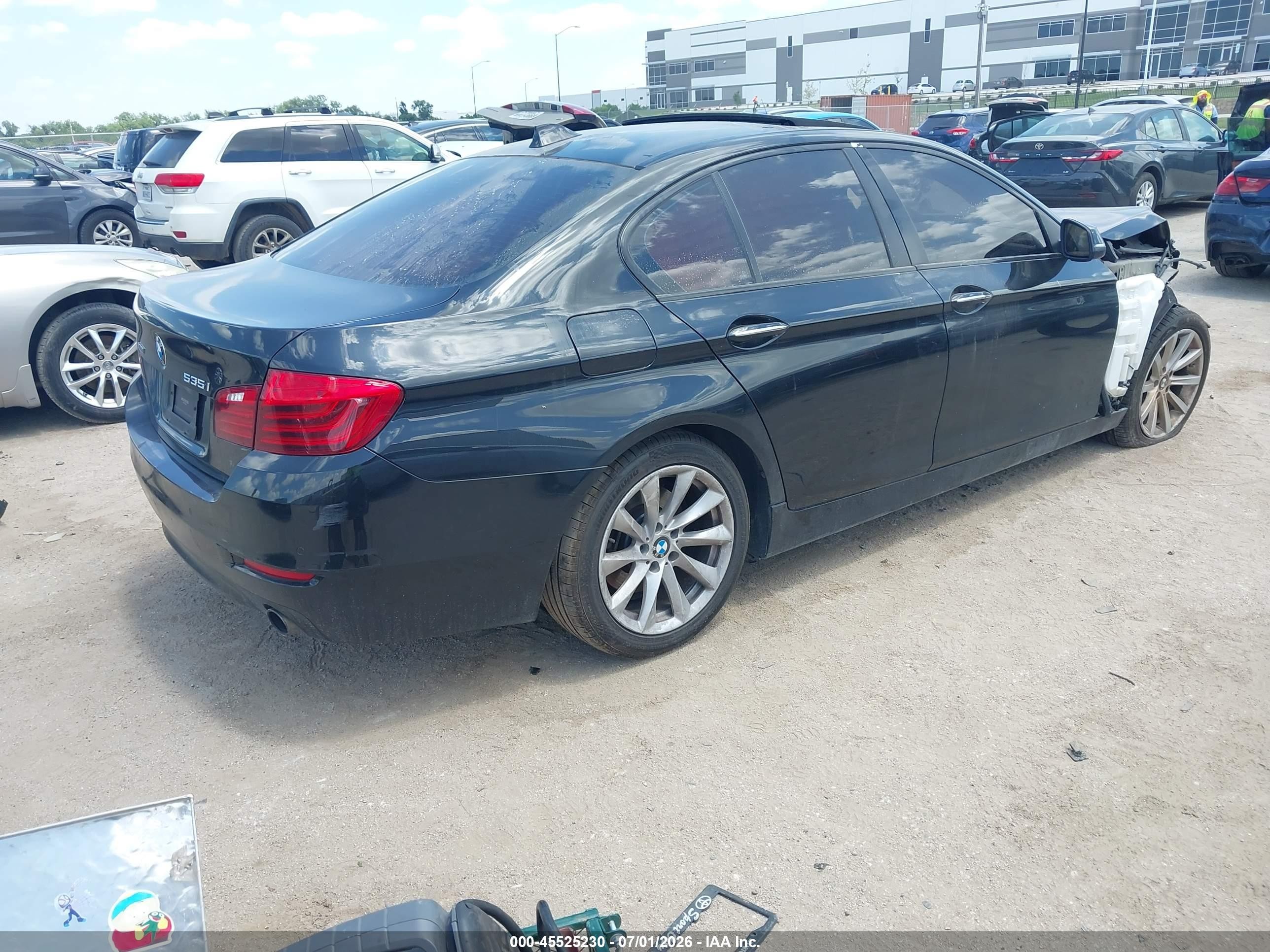 2015 Bmw 535i Xdrive Black vin: WBA5B3C59FD546870