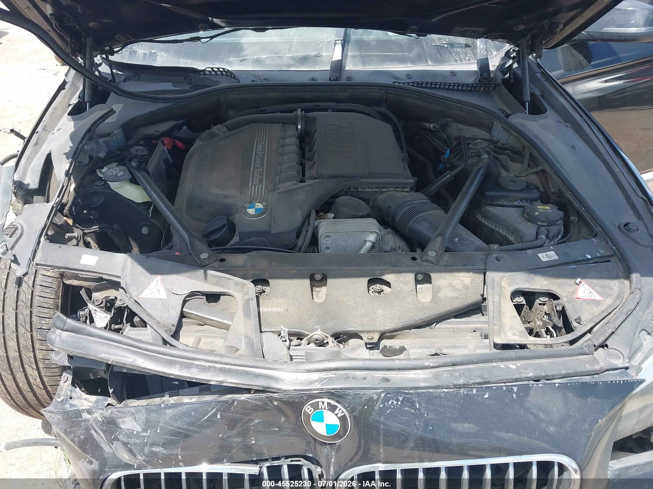 2015 Bmw 535i Xdrive Black vin: WBA5B3C59FD546870