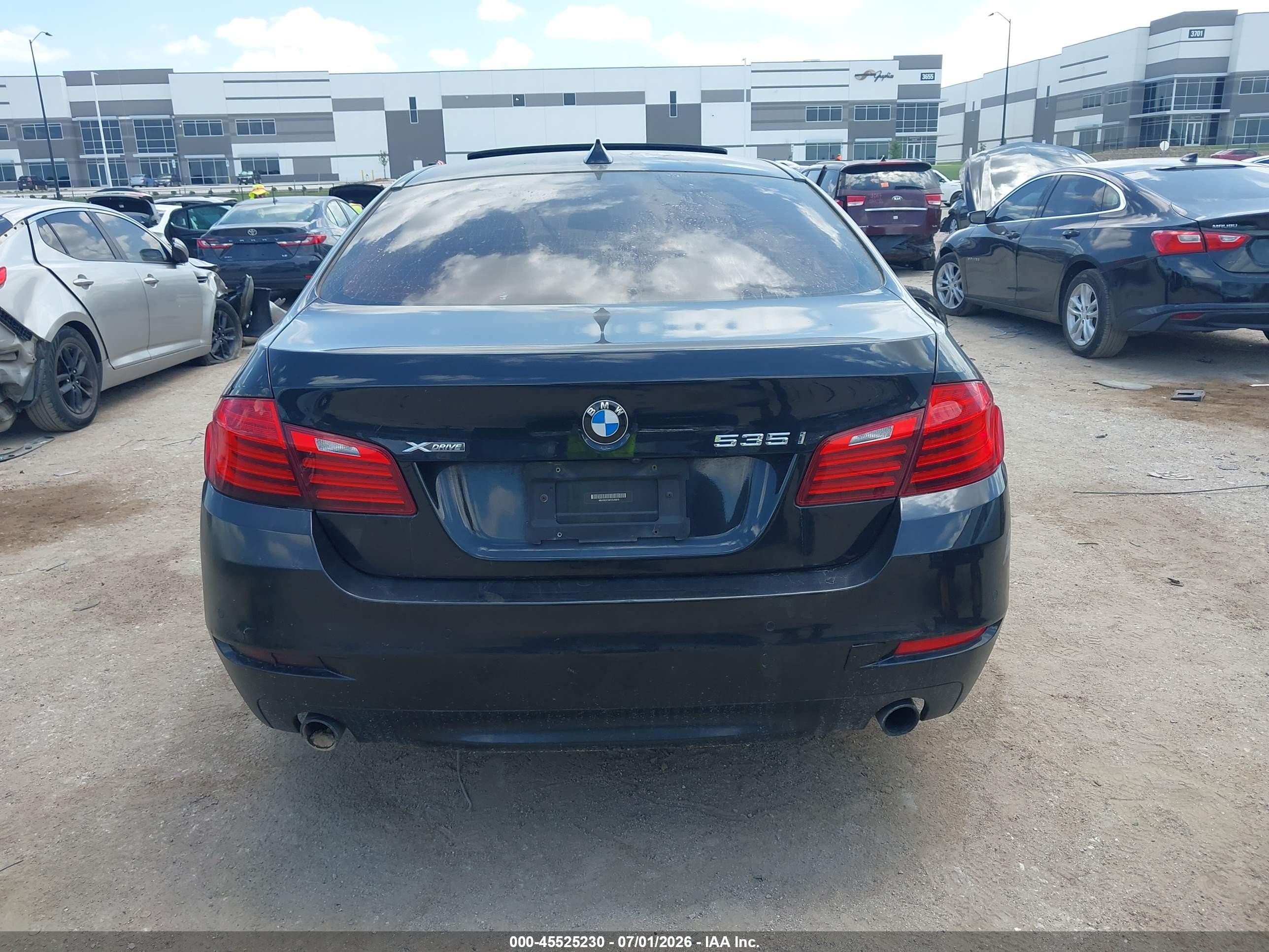 2015 Bmw 535i Xdrive Black vin: WBA5B3C59FD546870