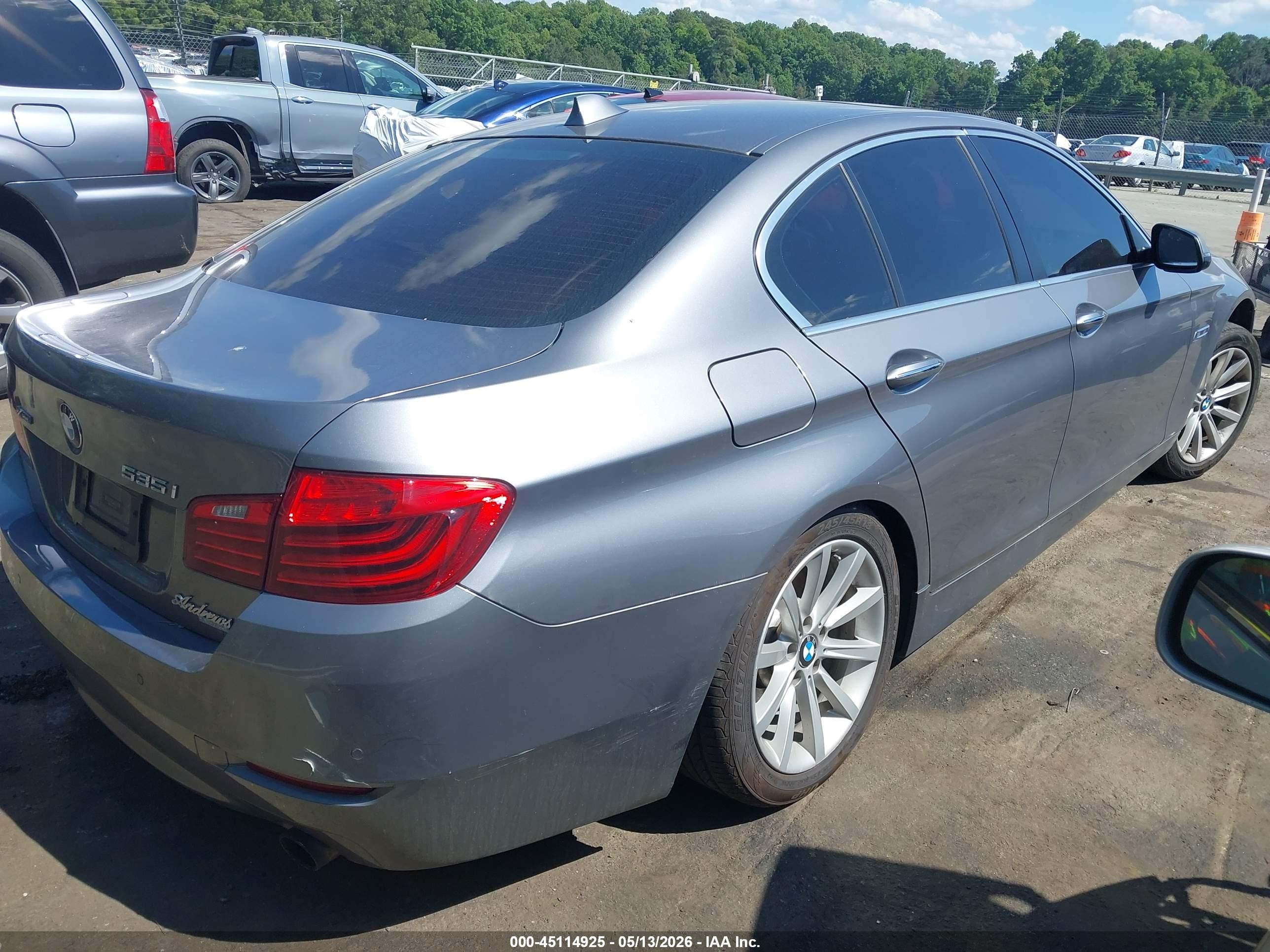2014 Bmw 535i Xdrive Серый vin: WBA5B3C5XED535715