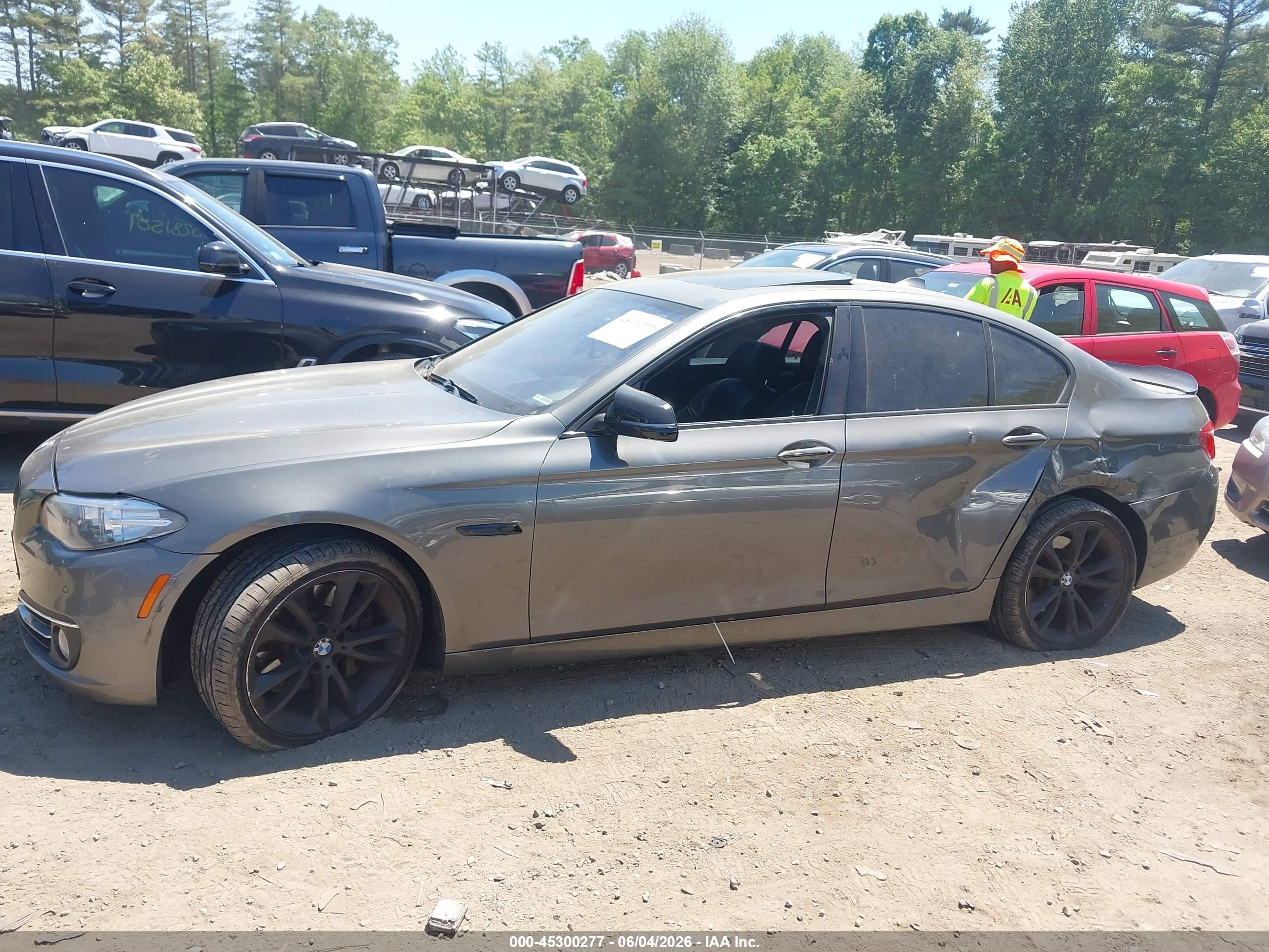2015 Bmw 535i Xdrive Gray vin: WBA5B3C5XFD540267