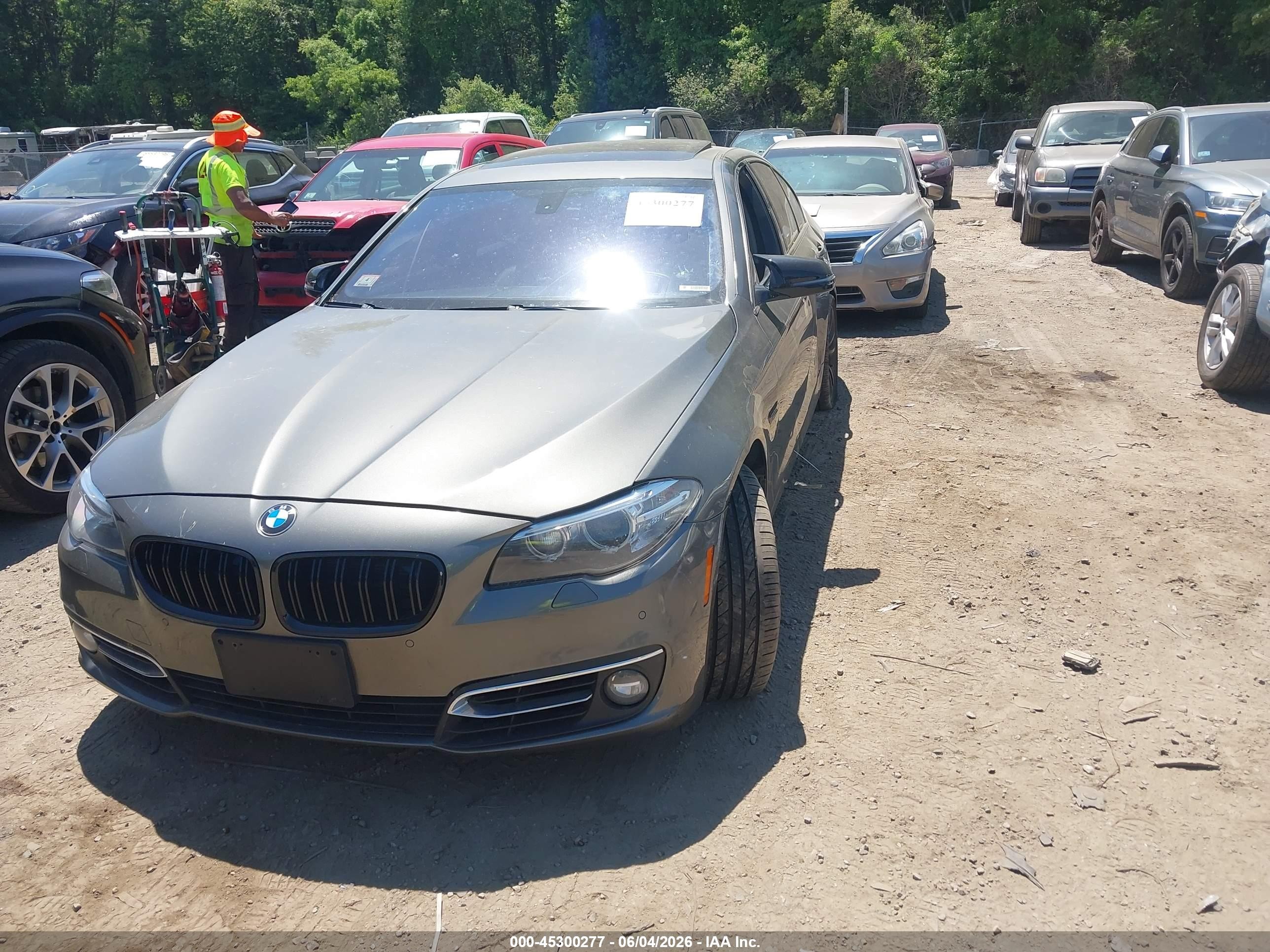 2015 Bmw 535i Xdrive Gray vin: WBA5B3C5XFD540267