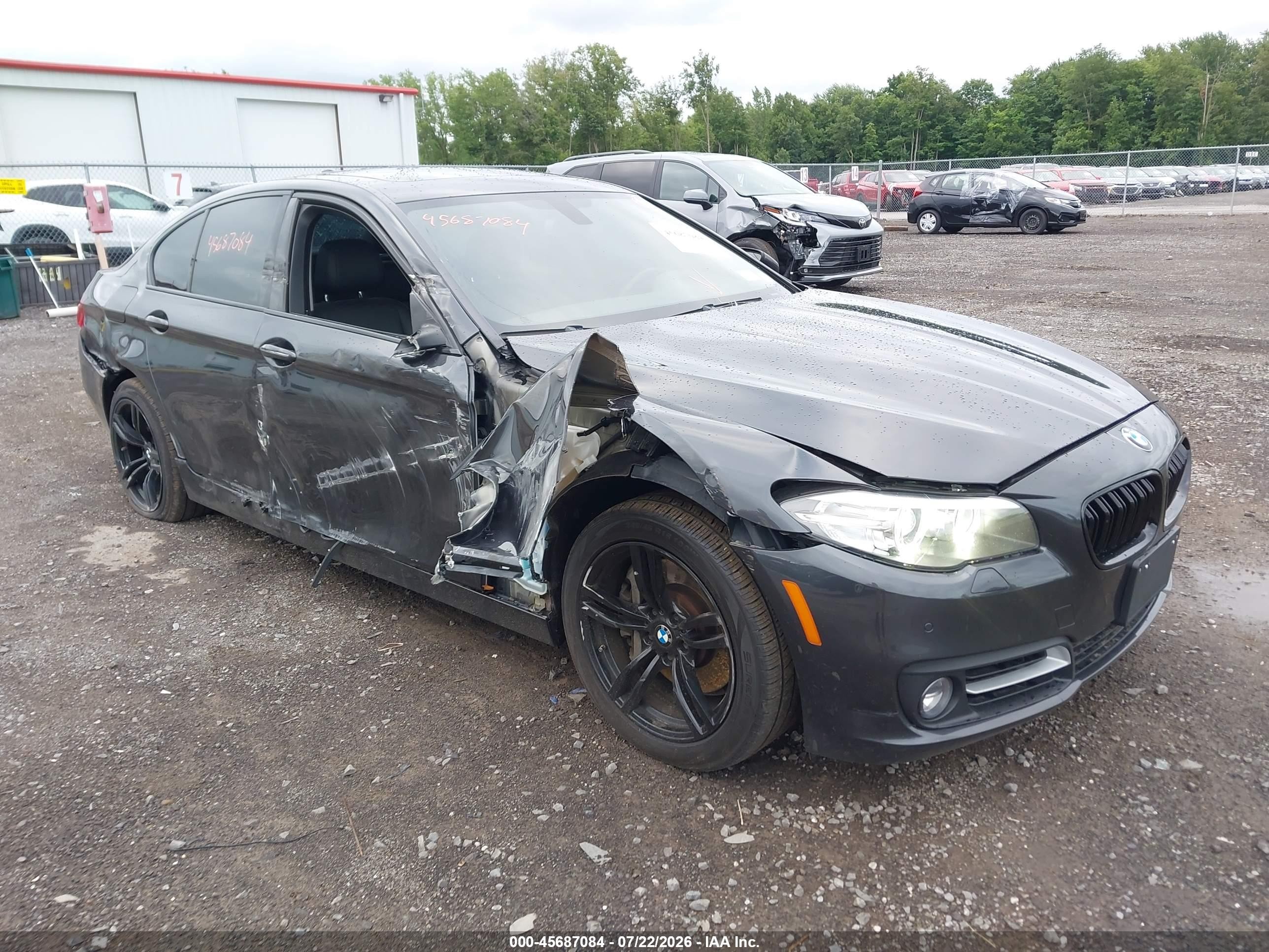 2015 Bmw 535i Xdrive Gray vin: WBA5B3C5XFD545467