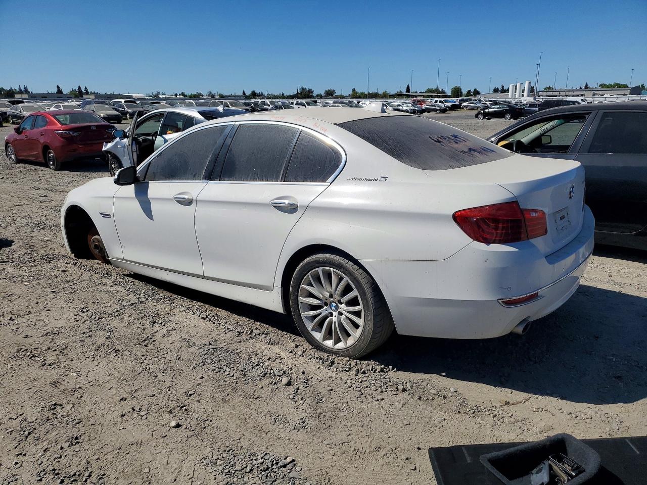 2014 Bmw Activehybrid 5 White vin: WBA5E1C51ED221009