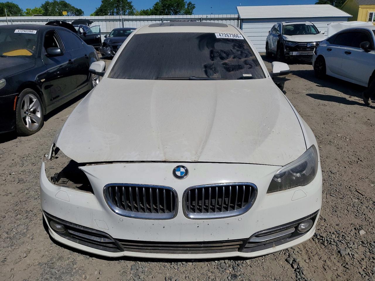 2014 Bmw Activehybrid 5 White vin: WBA5E1C51ED221009