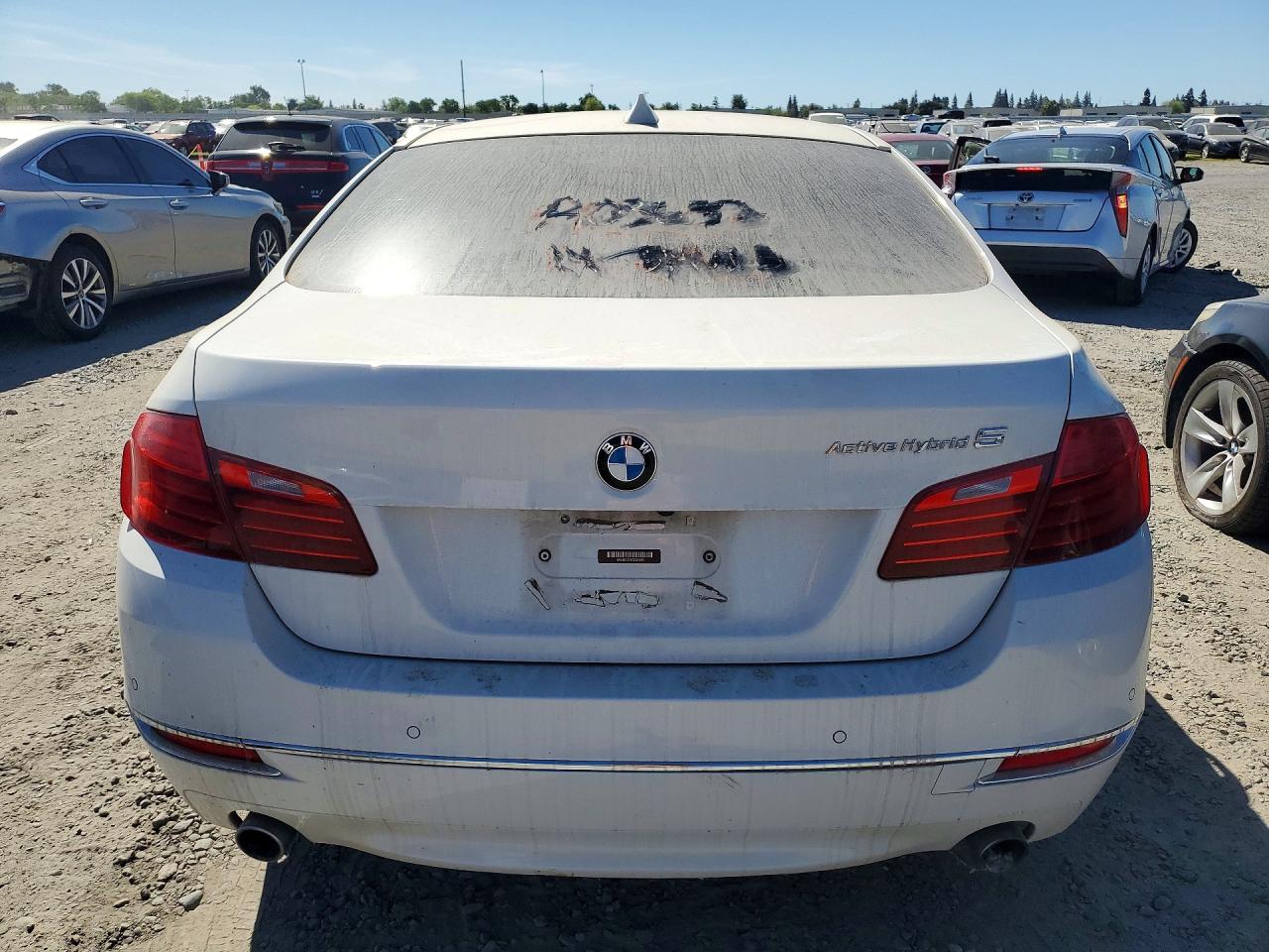 2014 Bmw Activehybrid 5 White vin: WBA5E1C51ED221009