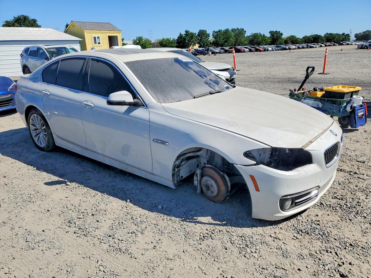 2014 Bmw Activehybrid 5 White vin: WBA5E1C51ED221009
