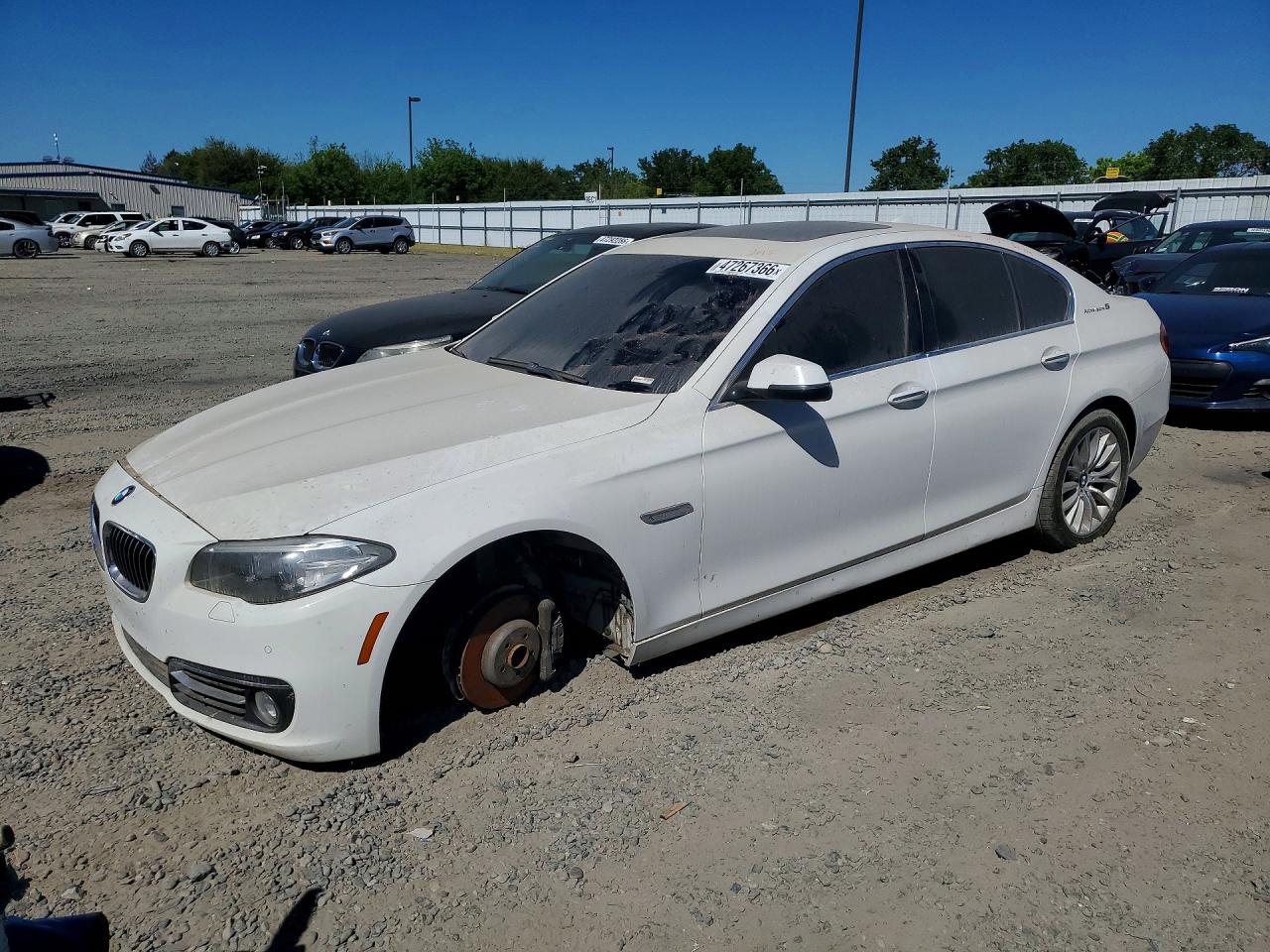 2014 Bmw Activehybrid 5 White vin: WBA5E1C51ED221009