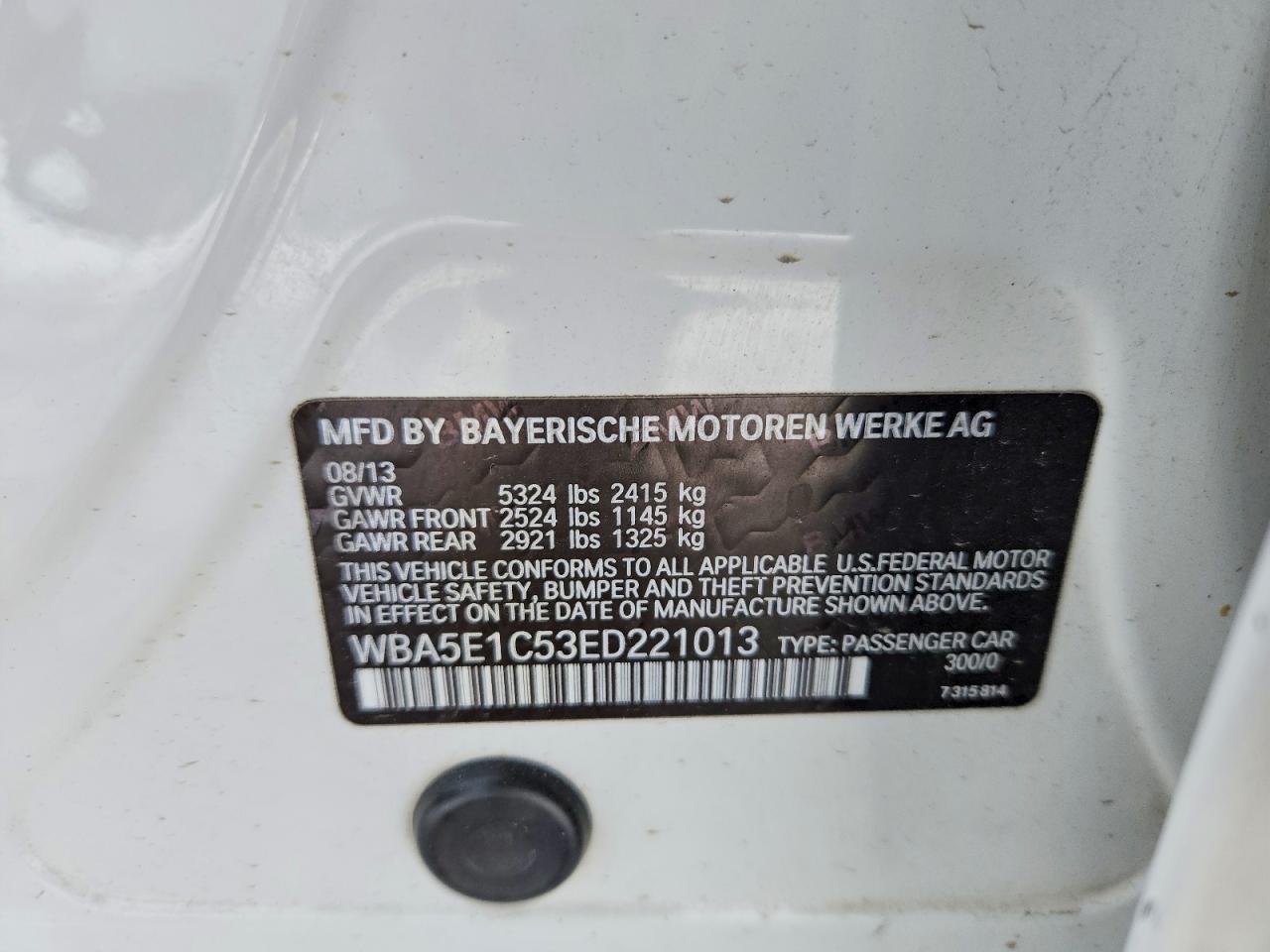 2014 Bmw Motorrad Activehybrid 5 White vin: WBA5E1C53ED221013