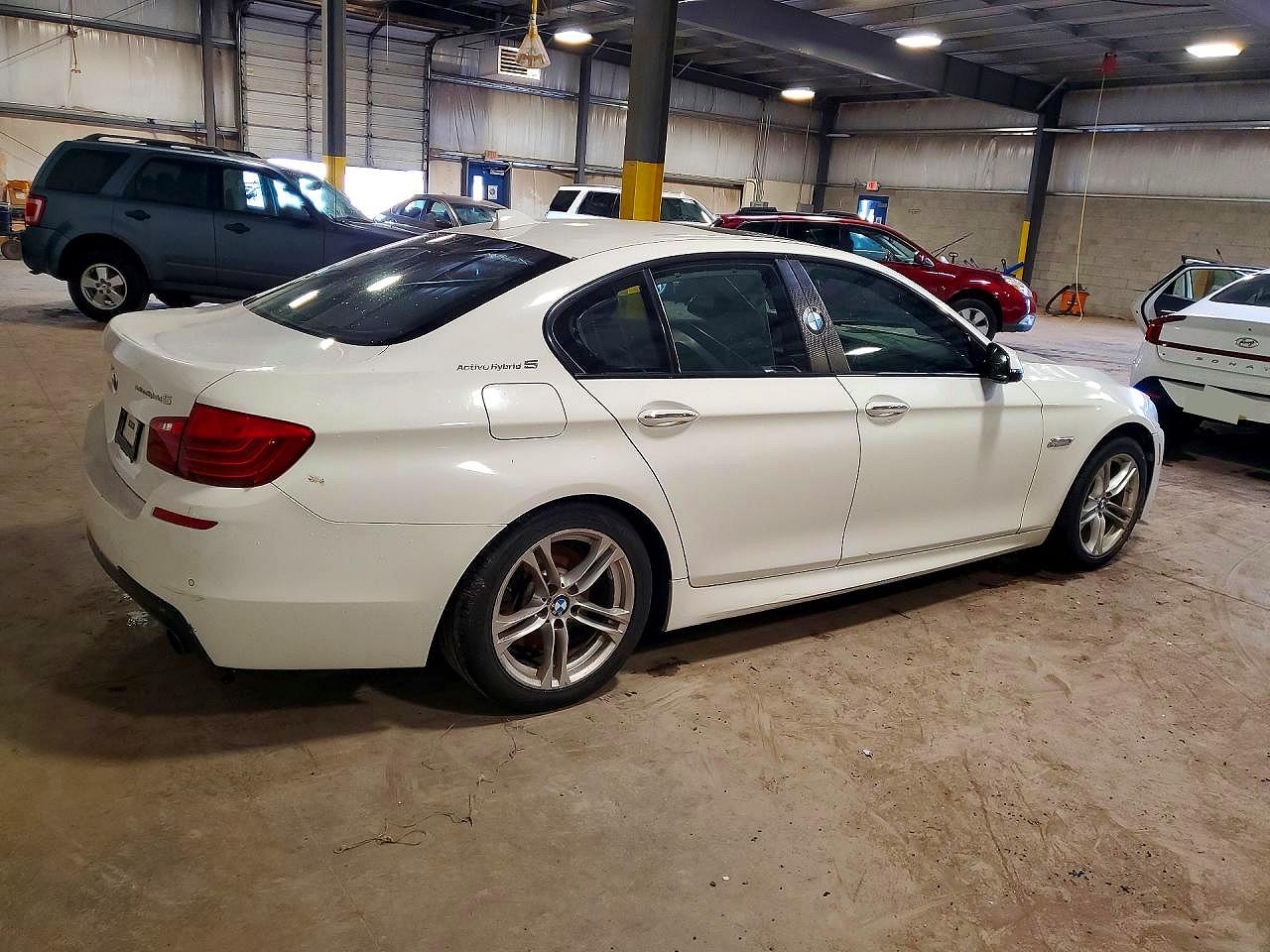 2014 Bmw Activehybrid 5 White vin: WBA5E1C53ED221013