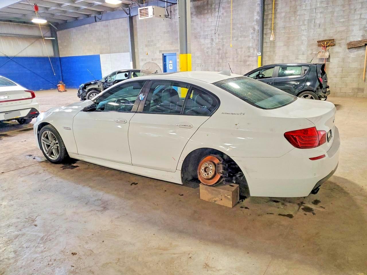 2014 Bmw Activehybrid 5 White vin: WBA5E1C53ED221013
