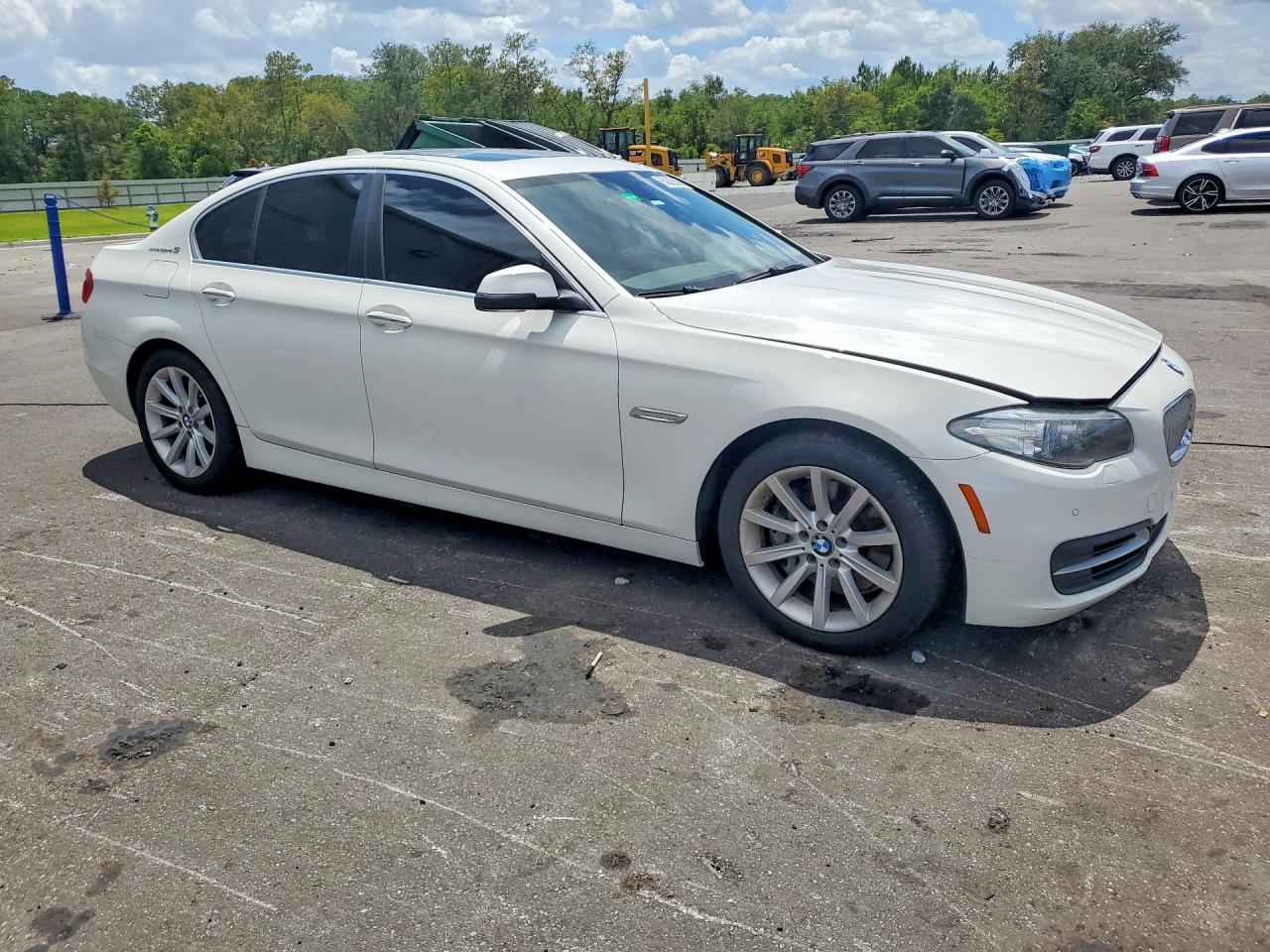2014 Bmw Activehybrid 5 White vin: WBA5E1C58ED221007