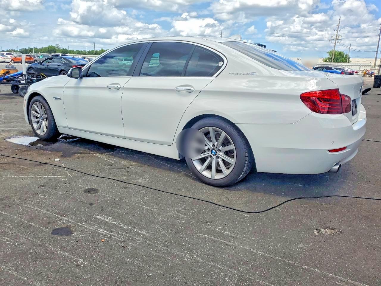 2014 Bmw Activehybrid 5 White vin: WBA5E1C58ED221007