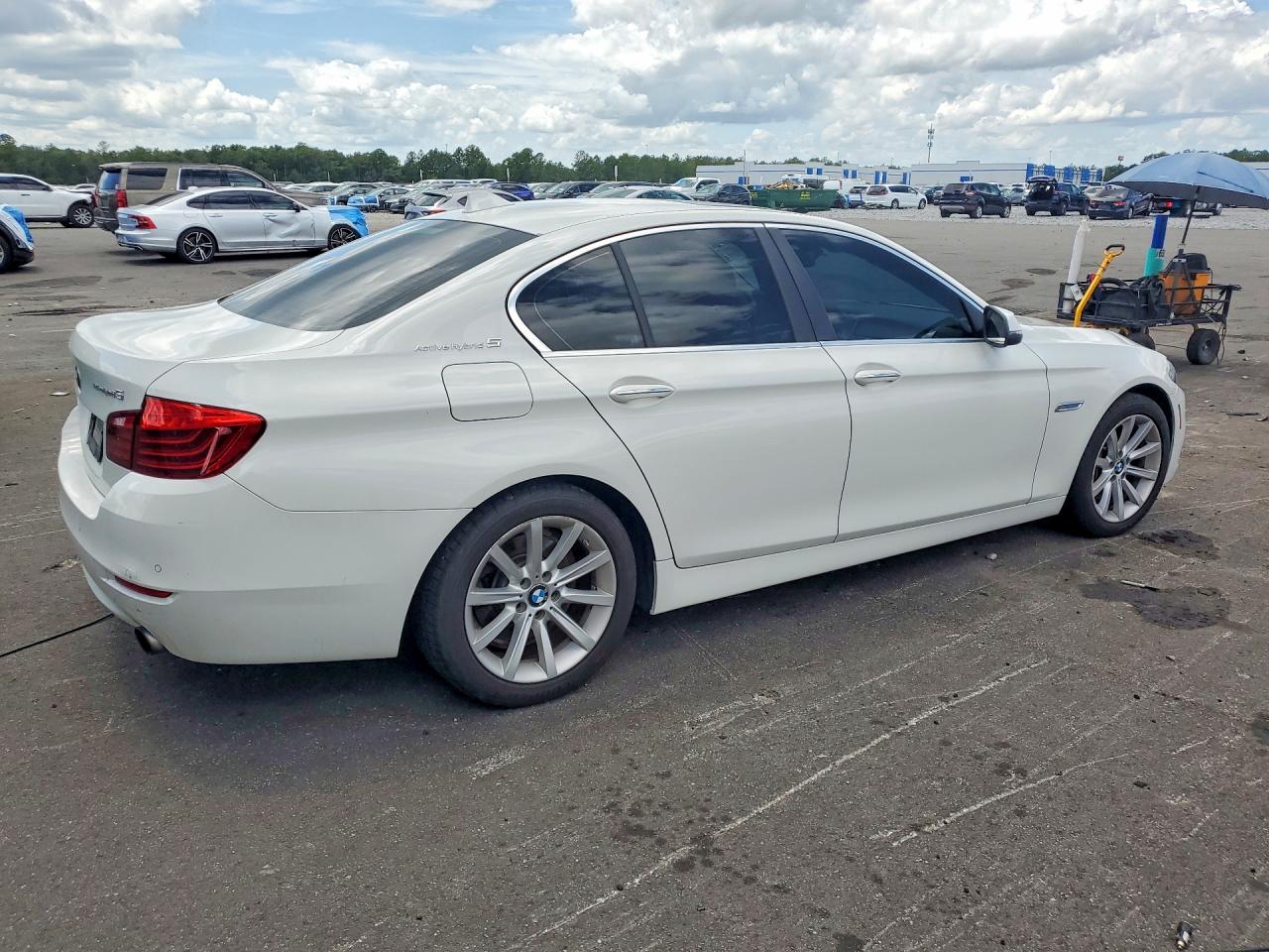 2014 Bmw Activehybrid 5 White vin: WBA5E1C58ED221007