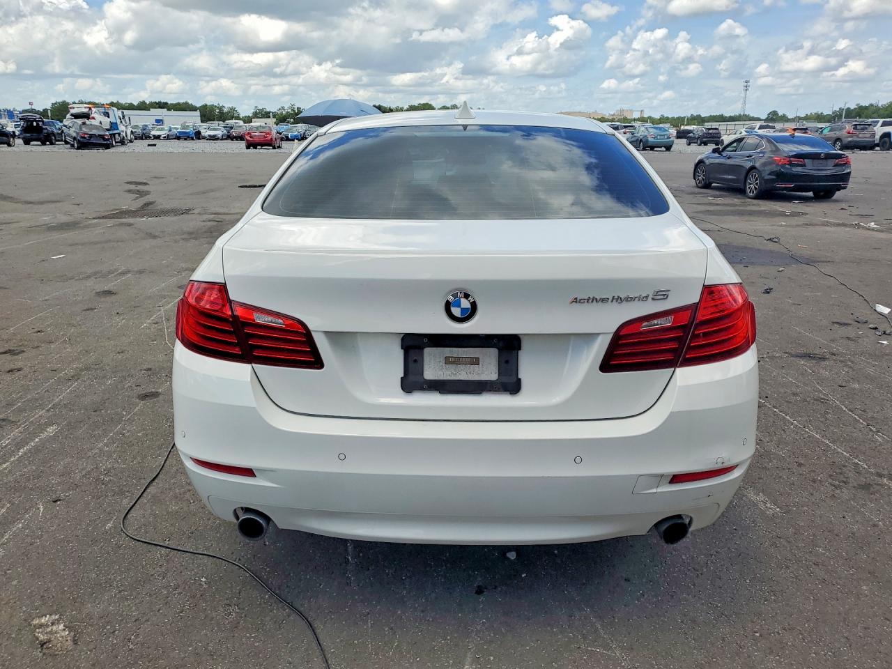 2014 Bmw Activehybrid 5 White vin: WBA5E1C58ED221007