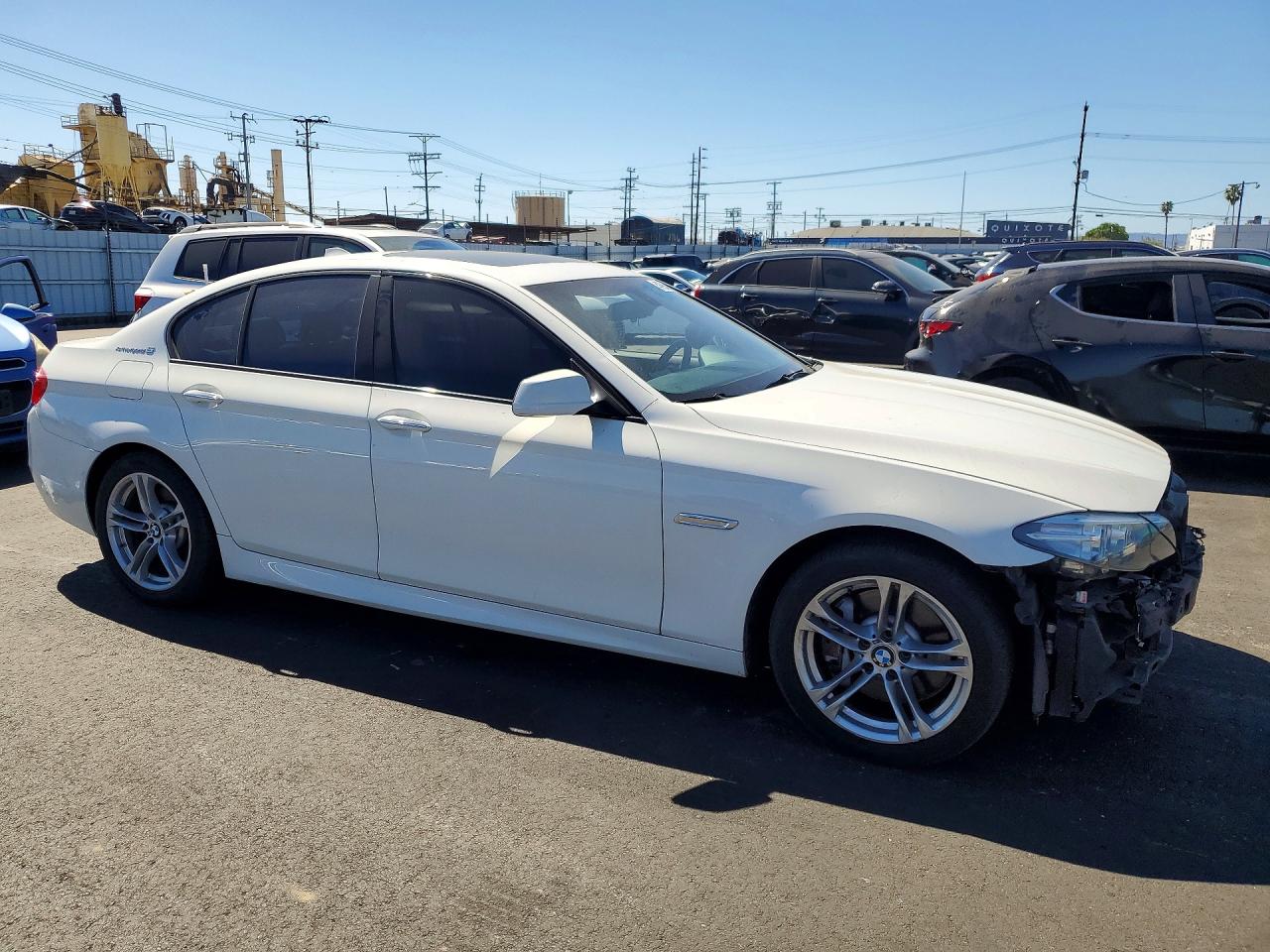 2014 Bmw Activehybrid 5 White vin: WBA5E1C59ED221050