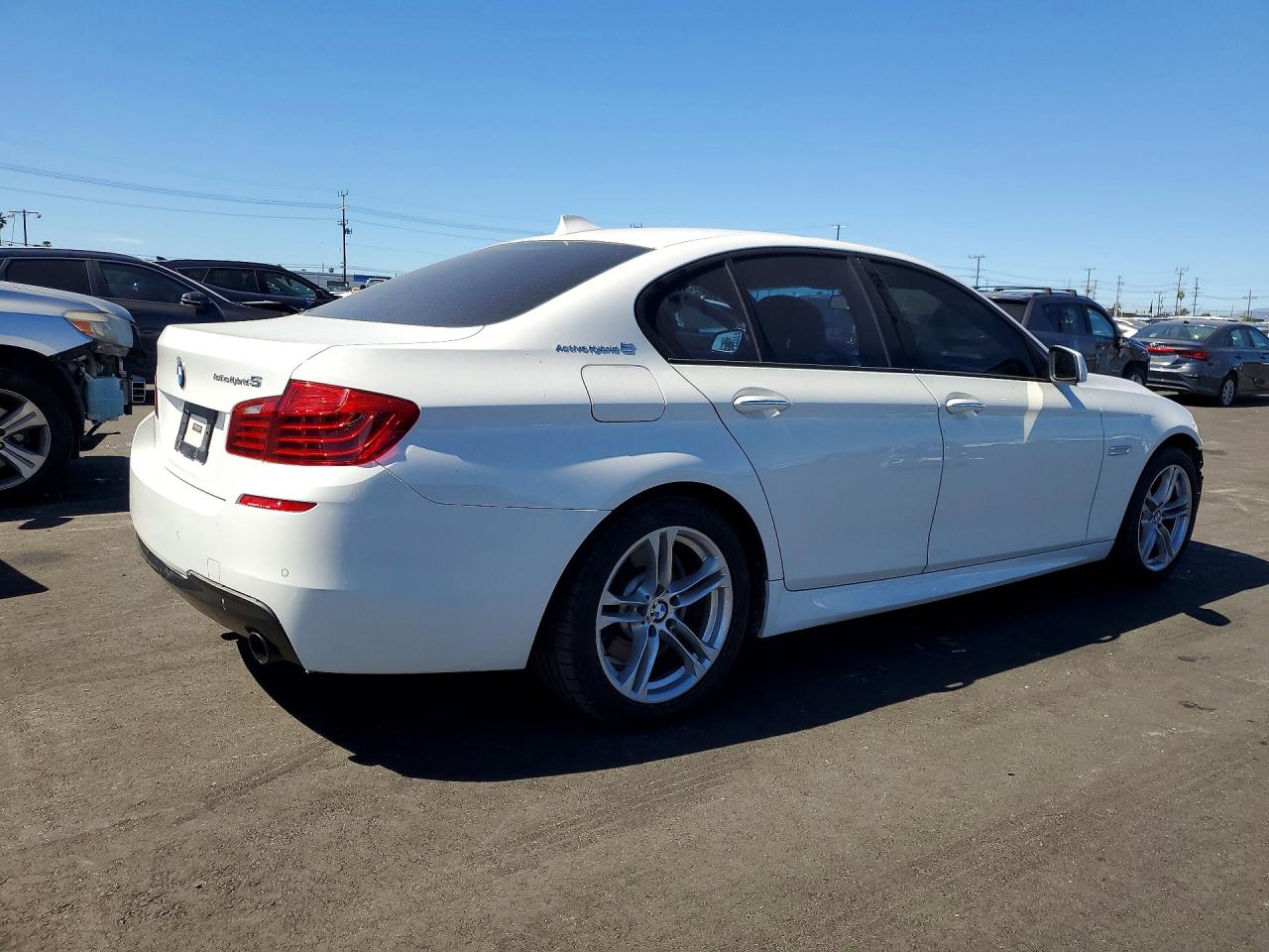 2014 Bmw Activehybrid 5 White vin: WBA5E1C59ED221050