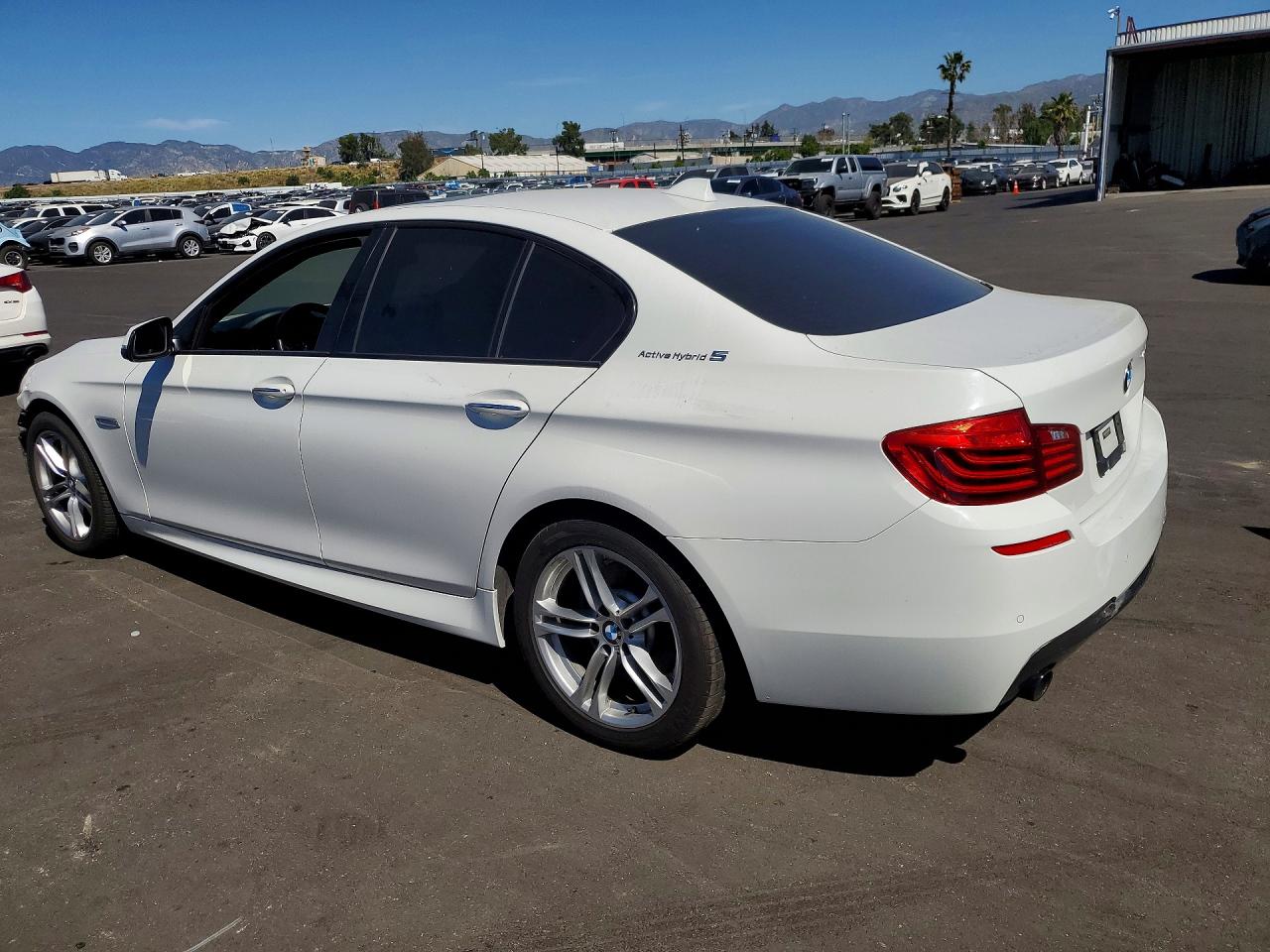 2014 Bmw Activehybrid 5 White vin: WBA5E1C59ED221050